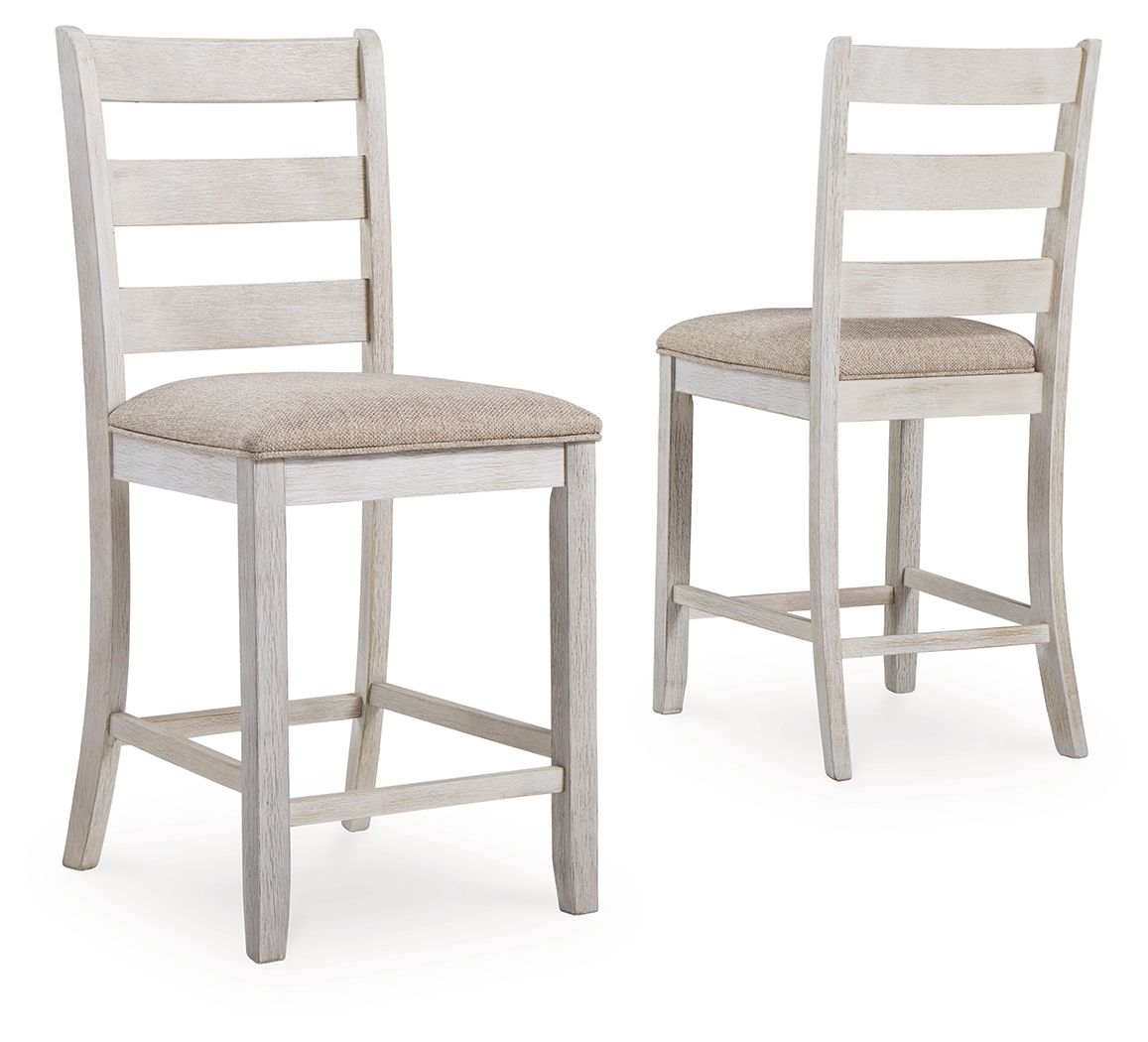 Skempton - White - Upholstered Barstool (Set of 2)