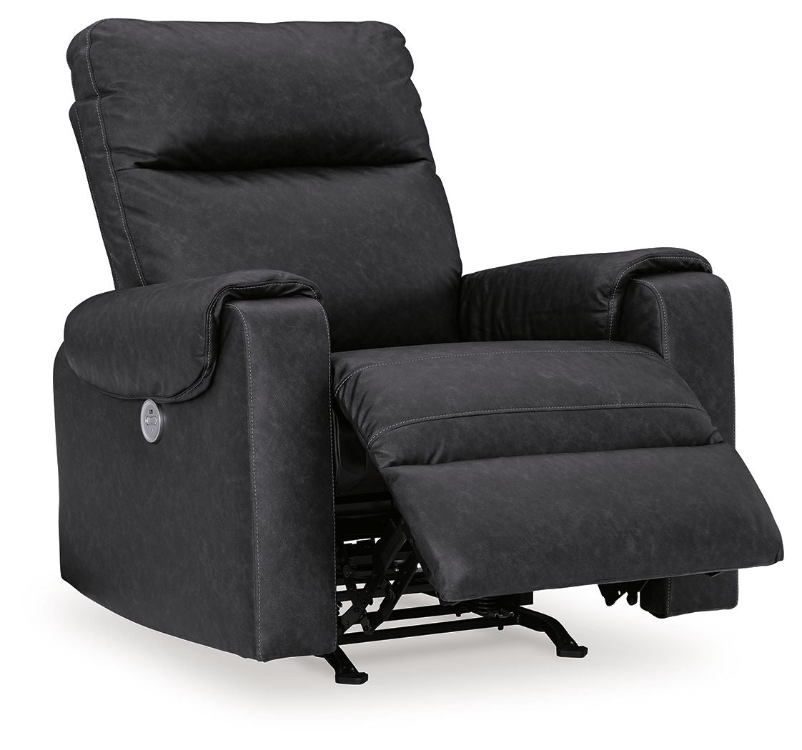 Axtellton - Carbon - Power Rocker Recliner - Faux Leather