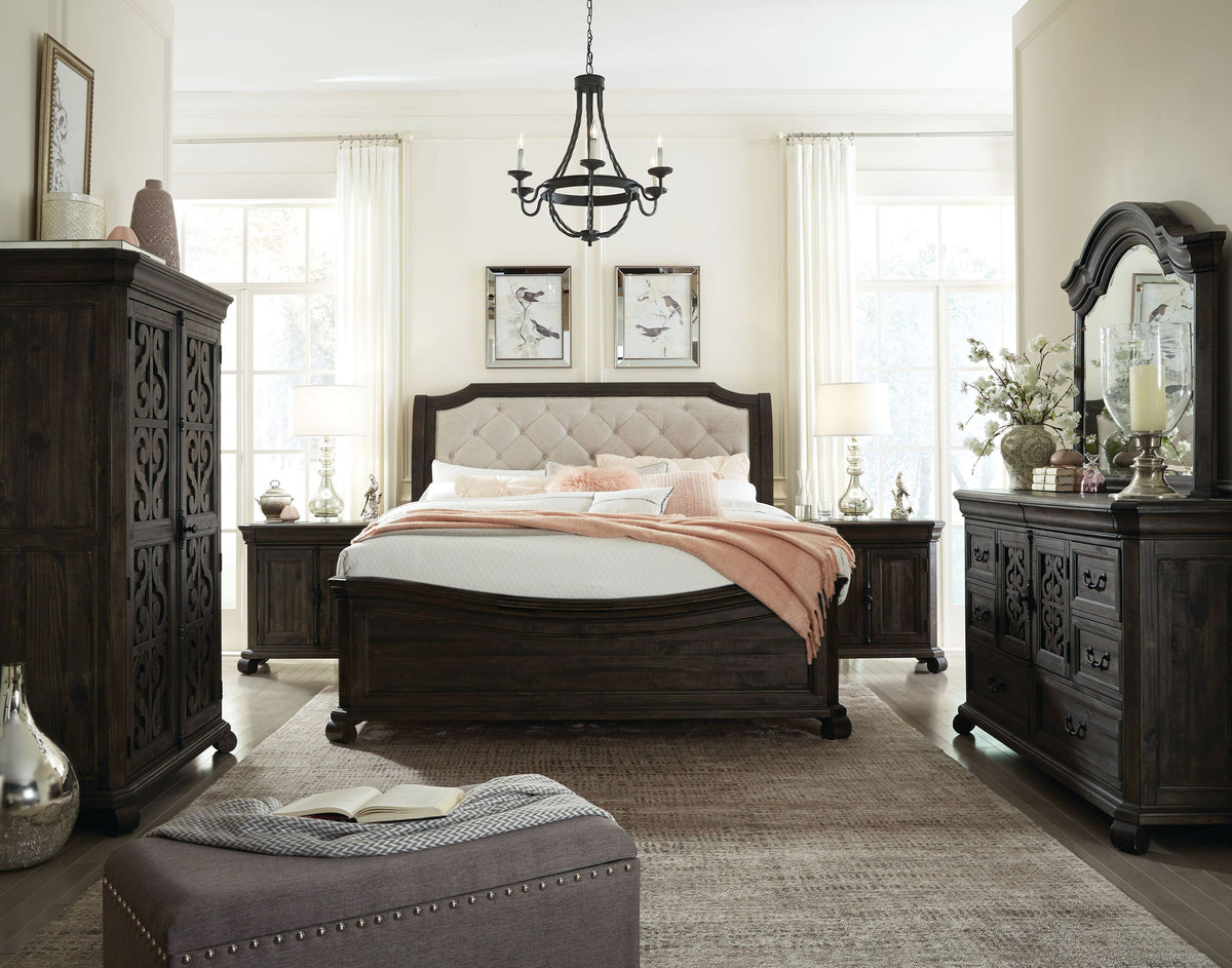 Bellamy - Complete Sleigh Bed With Shaped Footboard