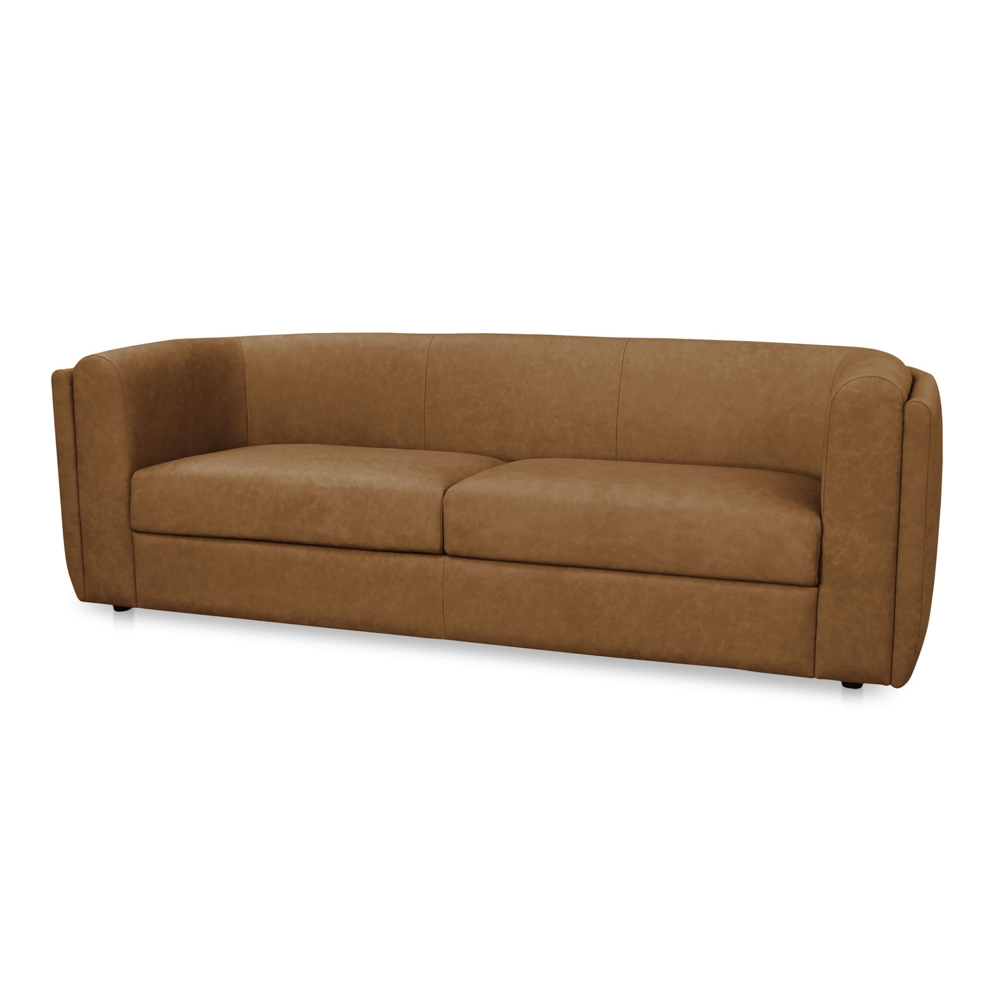 Alora - Leather Sofa - Tan