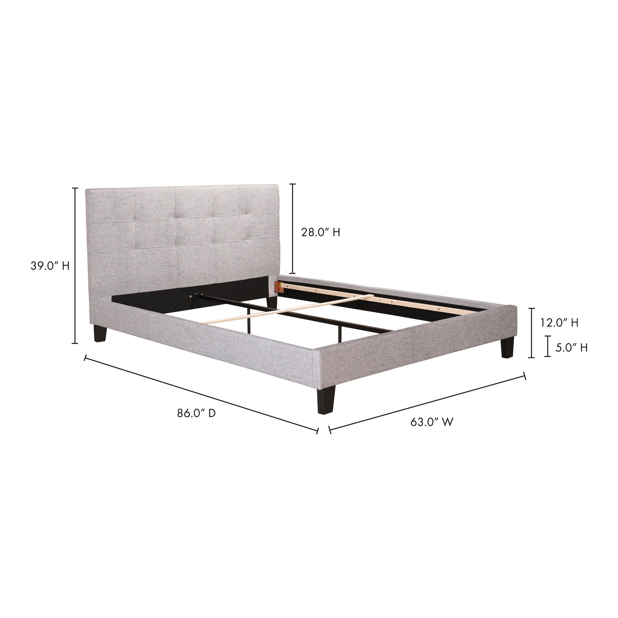 Eliza - Queen Bed - Grey