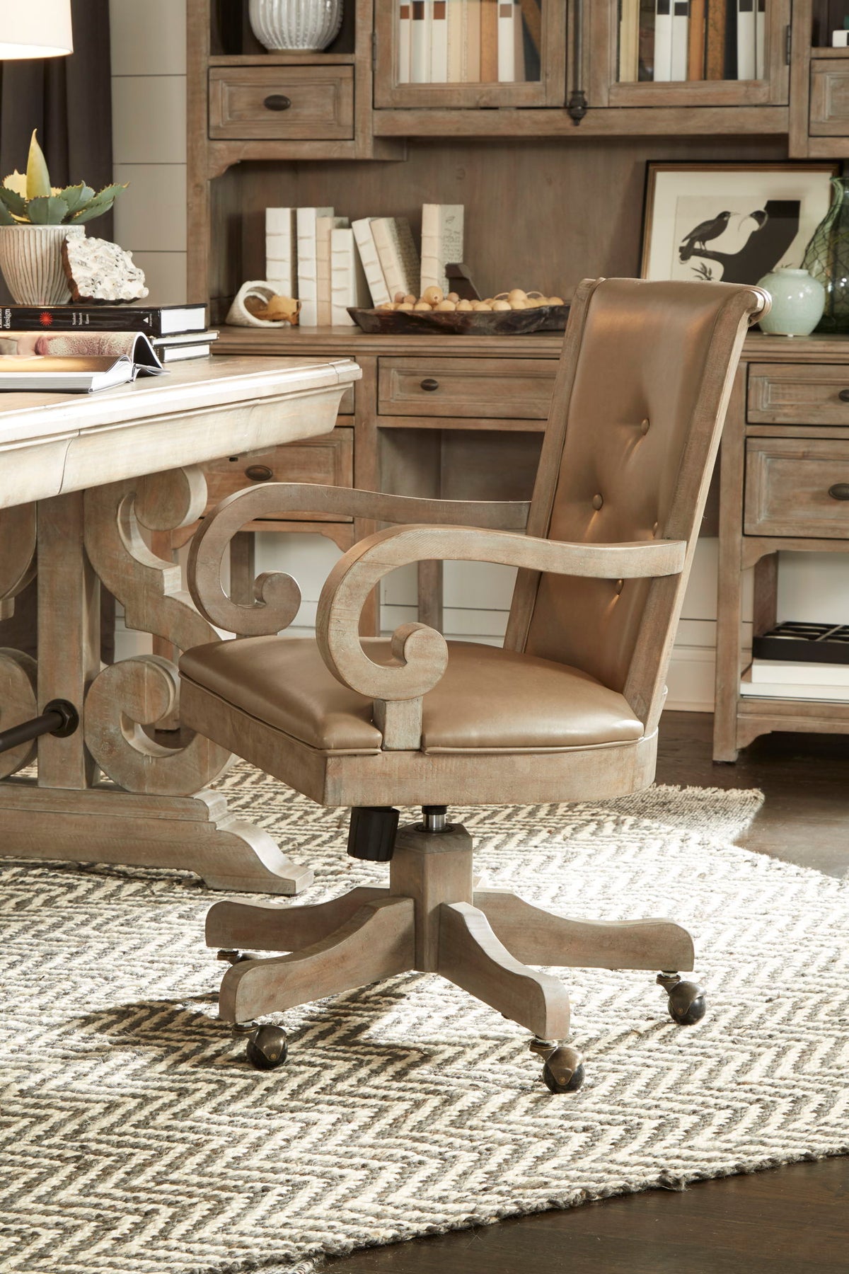 Tinley Park - Fully Upholstered Swivel Chair - Dove Tail Gray