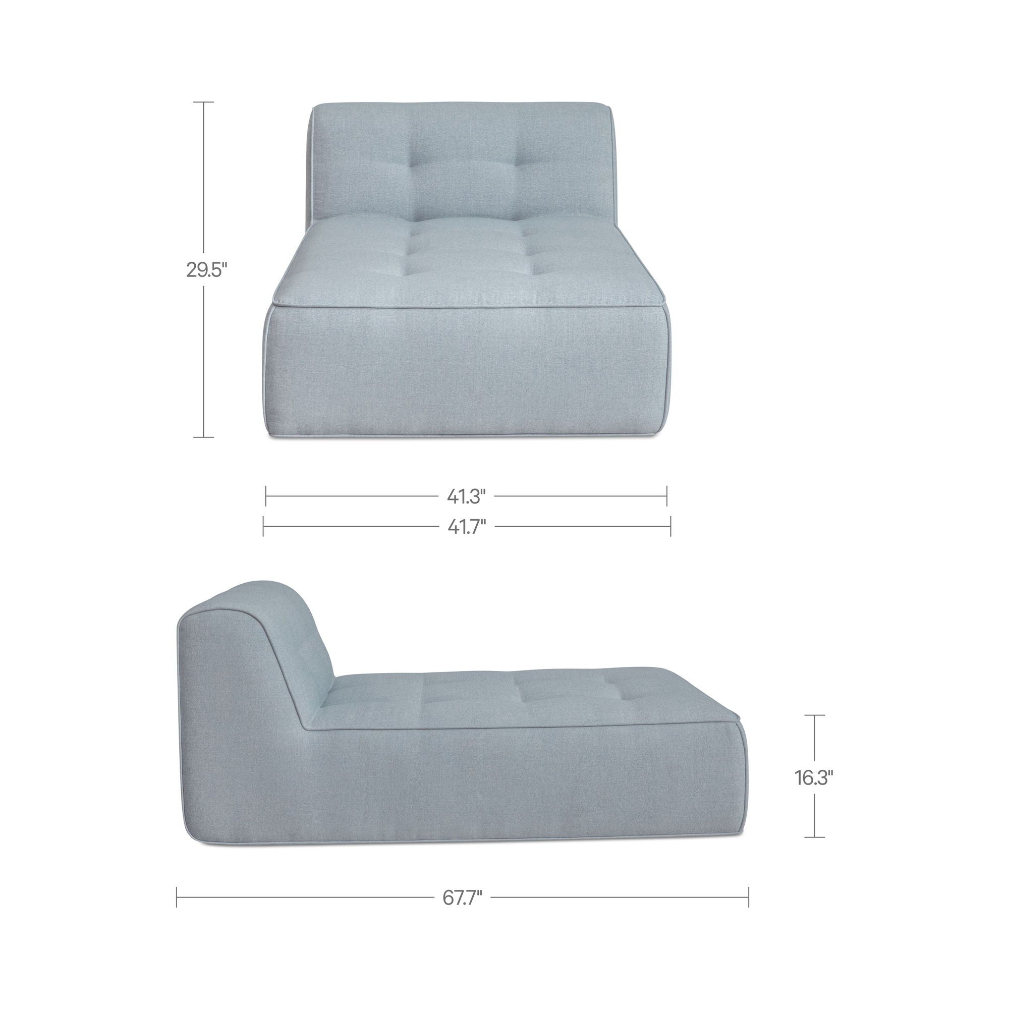 Sunseeker - Outdoor Chaise - Light Blue