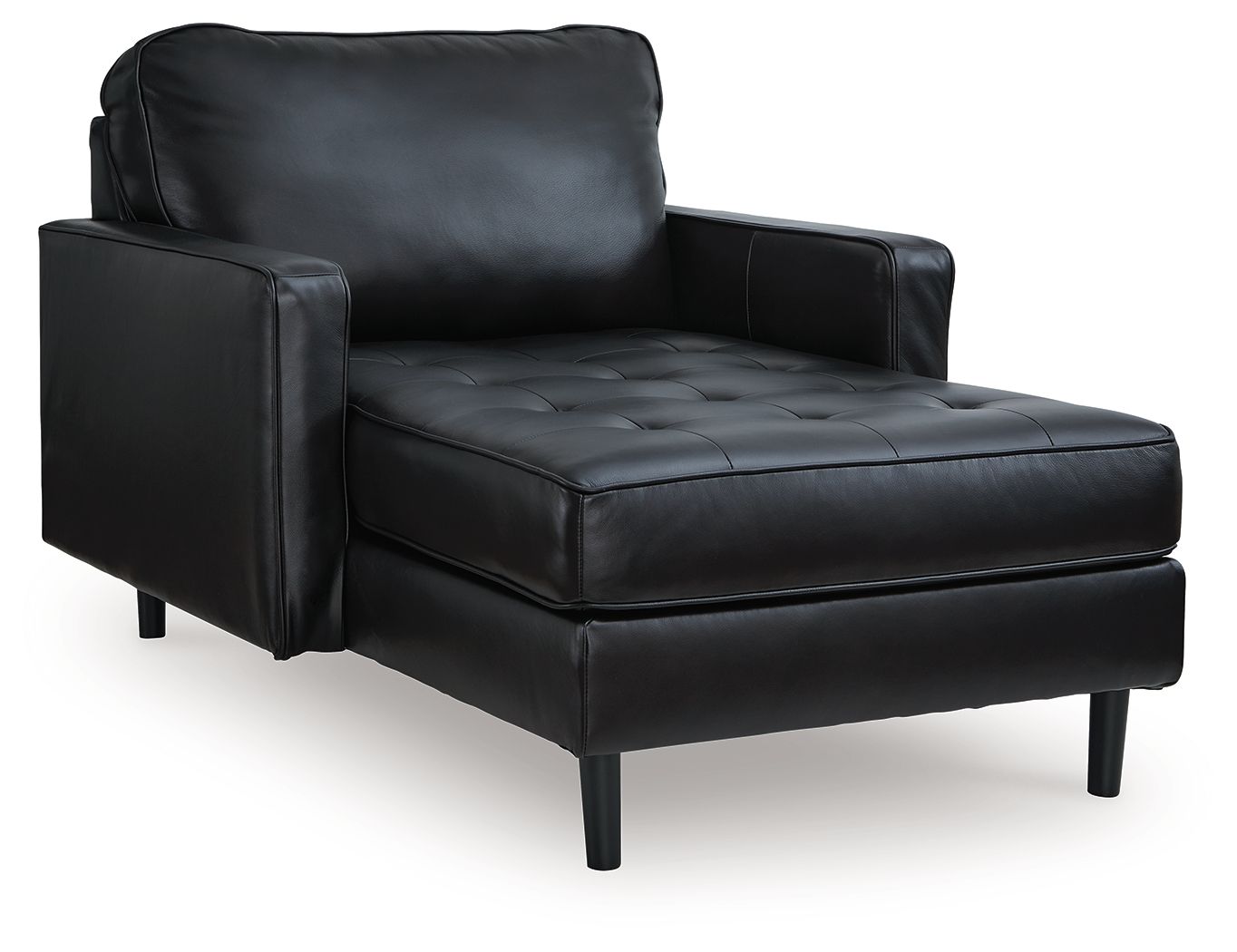 Bryceview - Onyx - Chaise - Leather Match