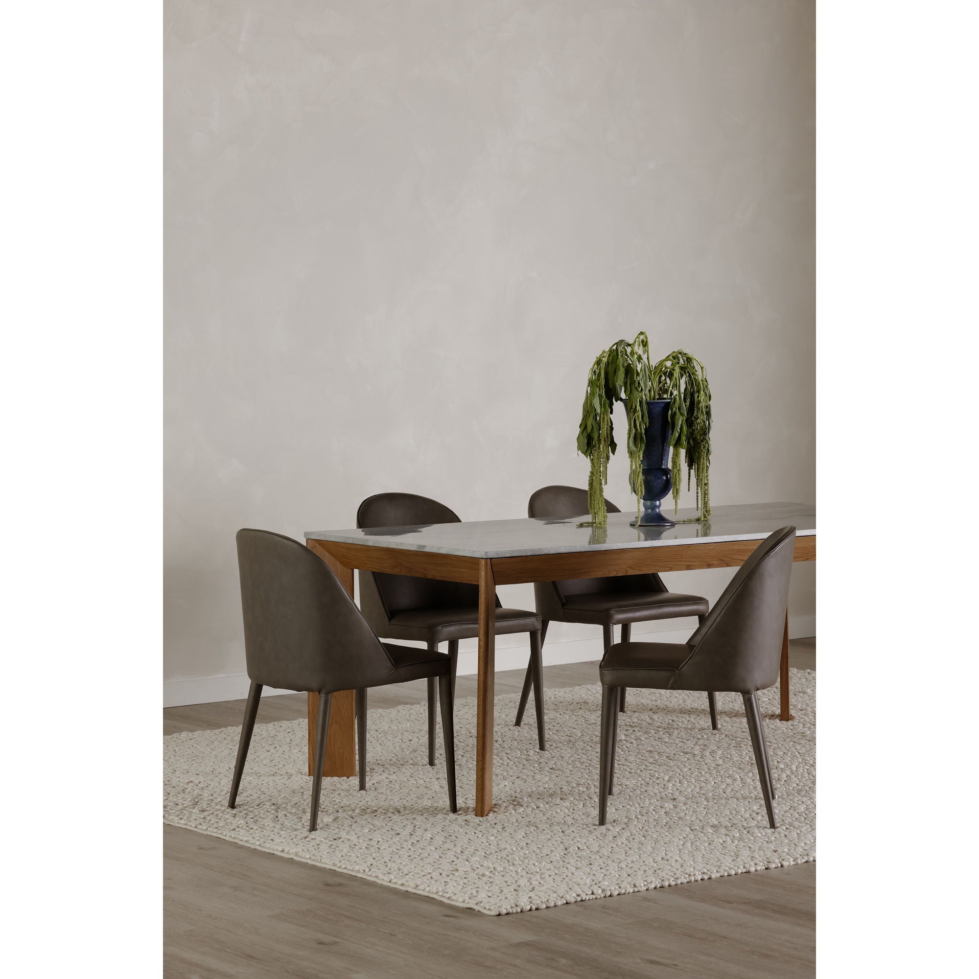 Burton - Vegan Leather Dining Chair (Set of 2) - Gray