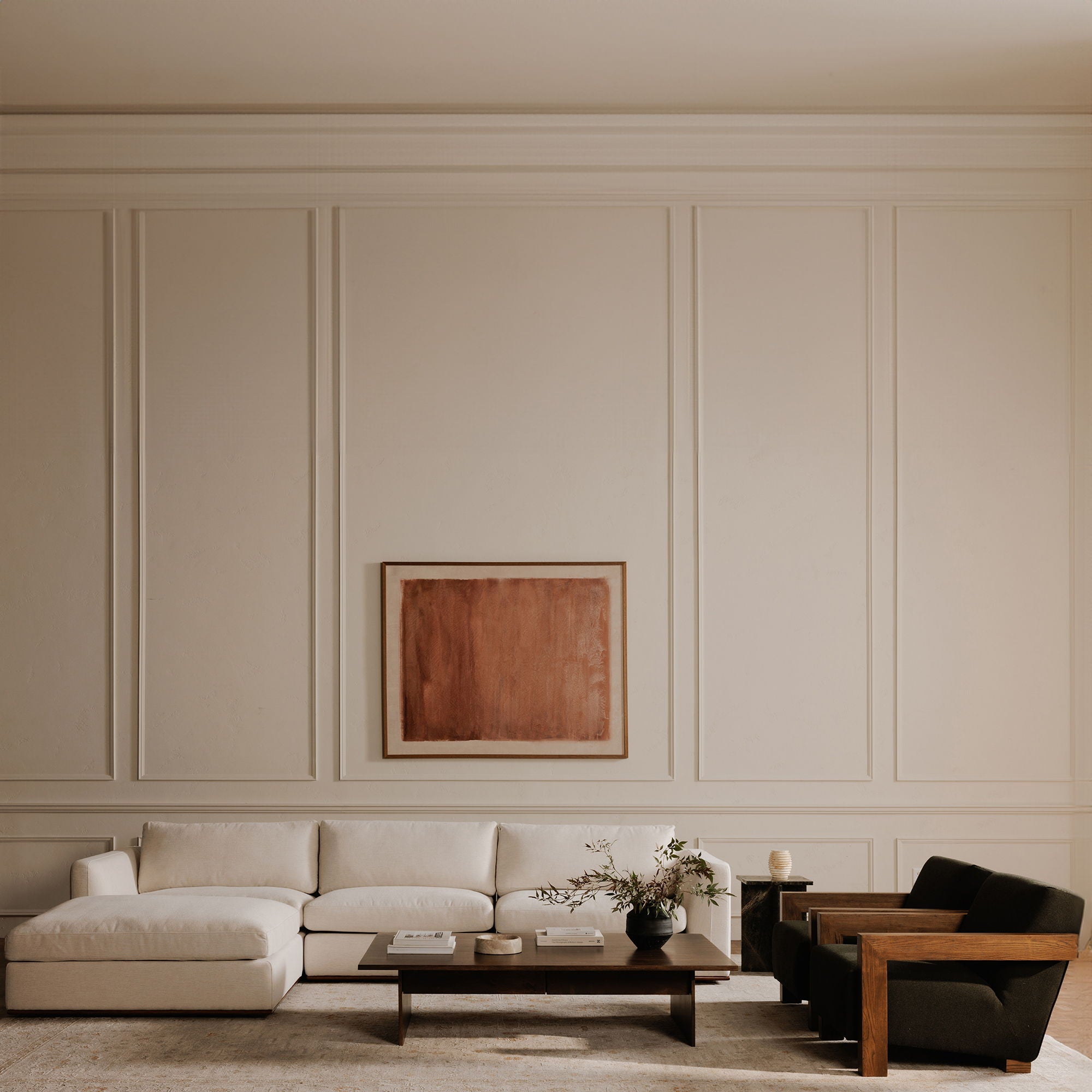 Rue - Classic L Modular Sectional - Off White