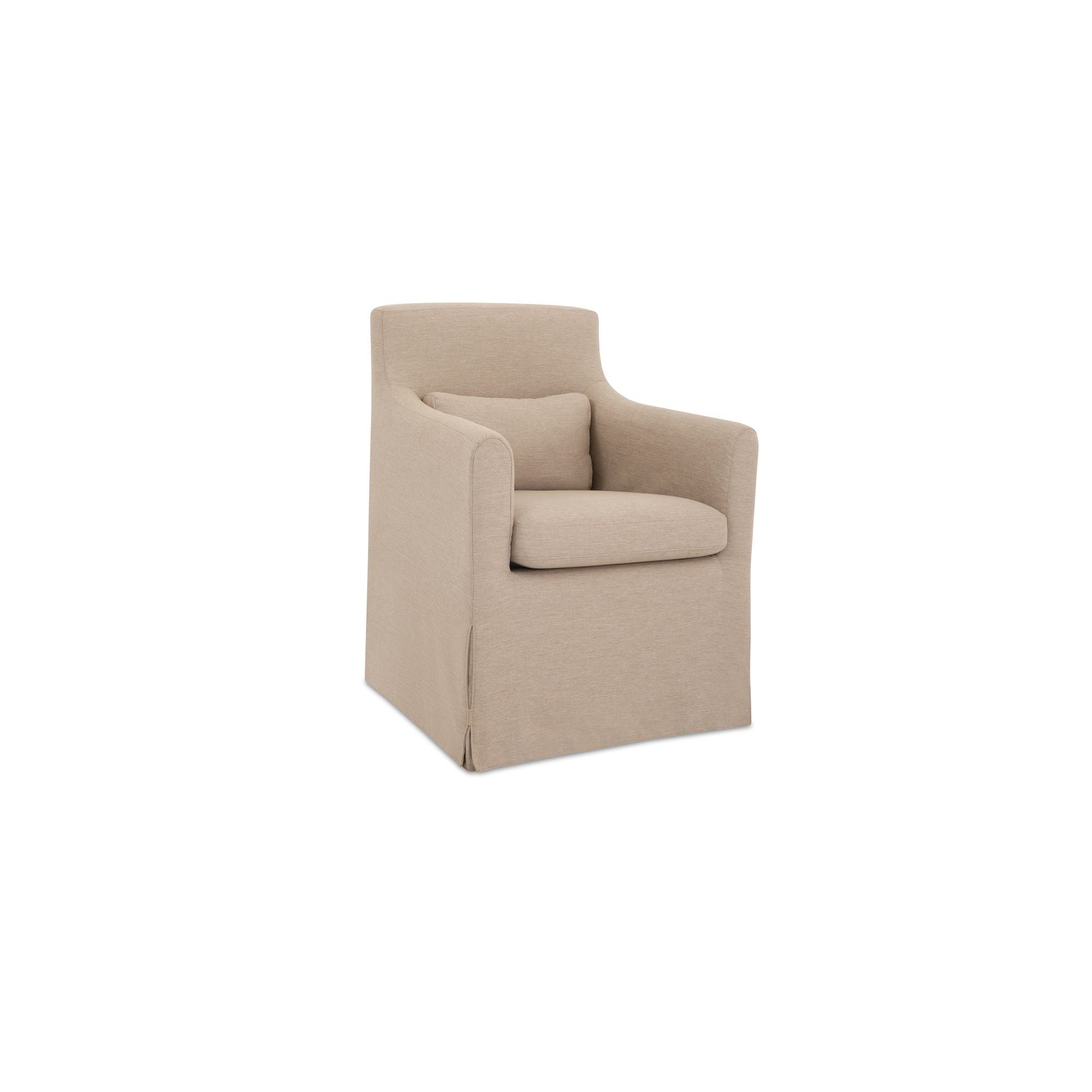 Lydia - Outdoor Slipcover Dining Chair - Light Brown