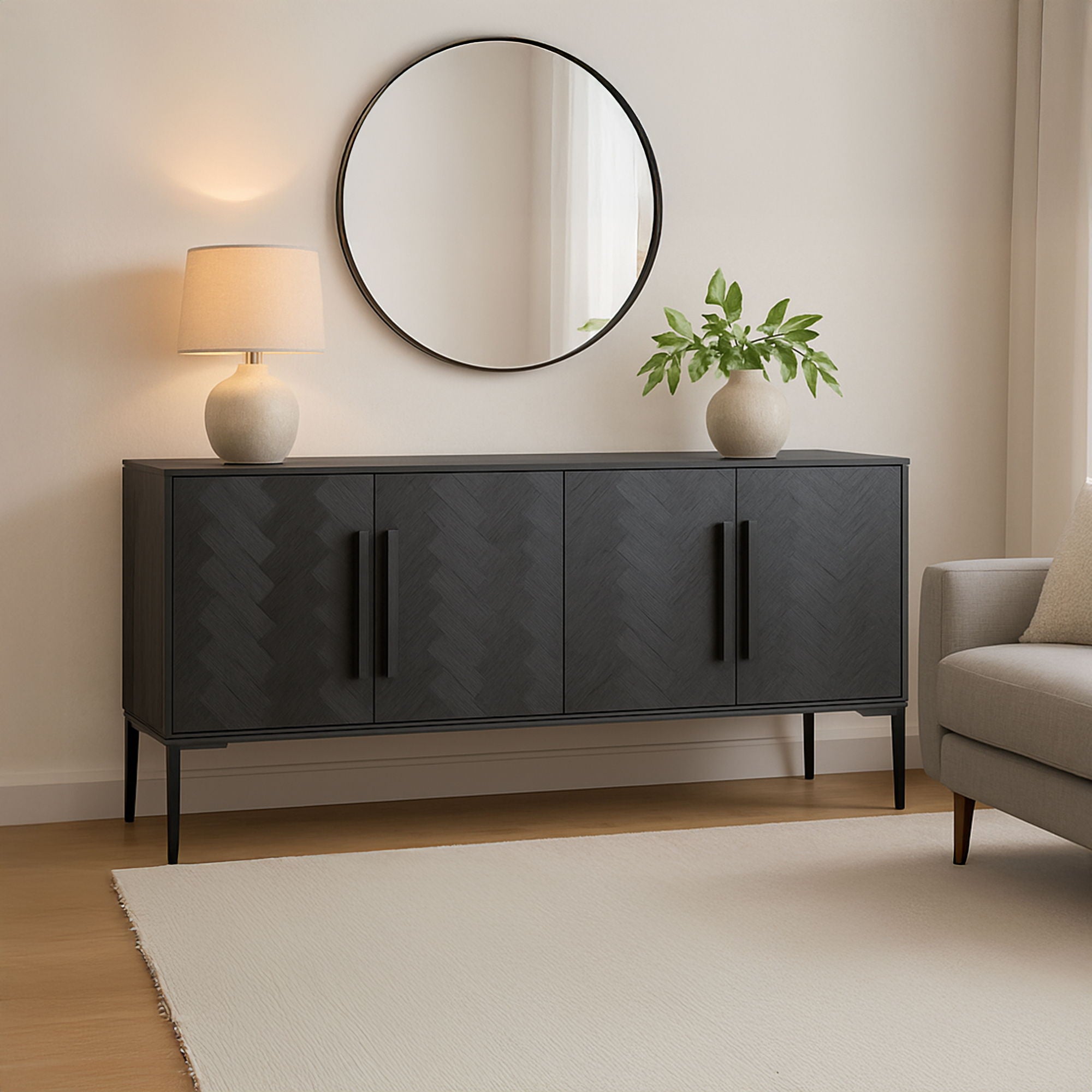 Fishbone - Sideboard - Black