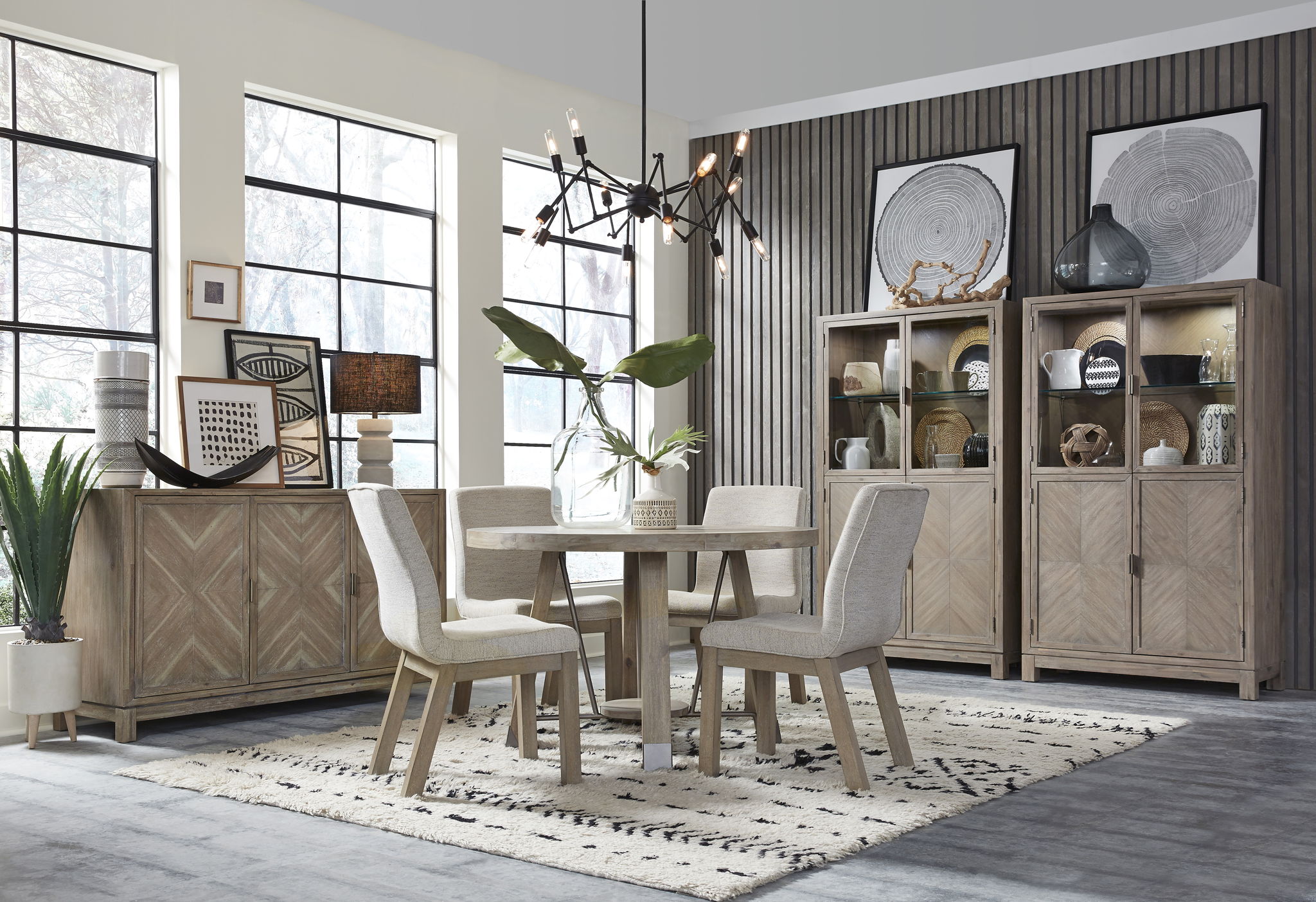 Ainsley - Round Dining Table - Cerused Khaki