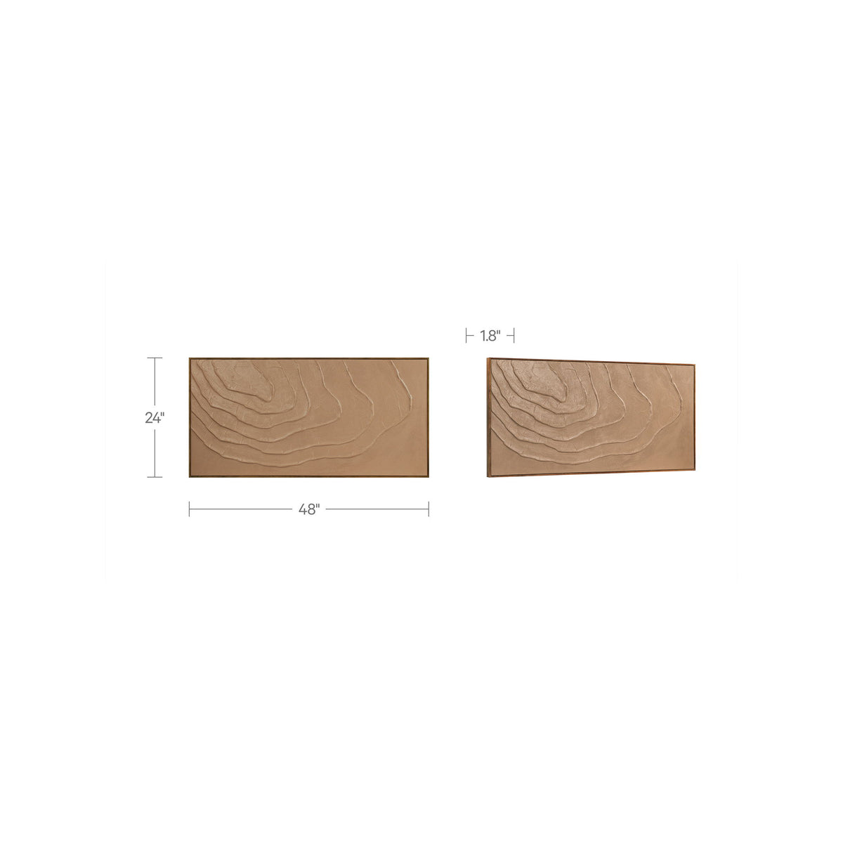 Umbria - Framed Painting - Light Brown