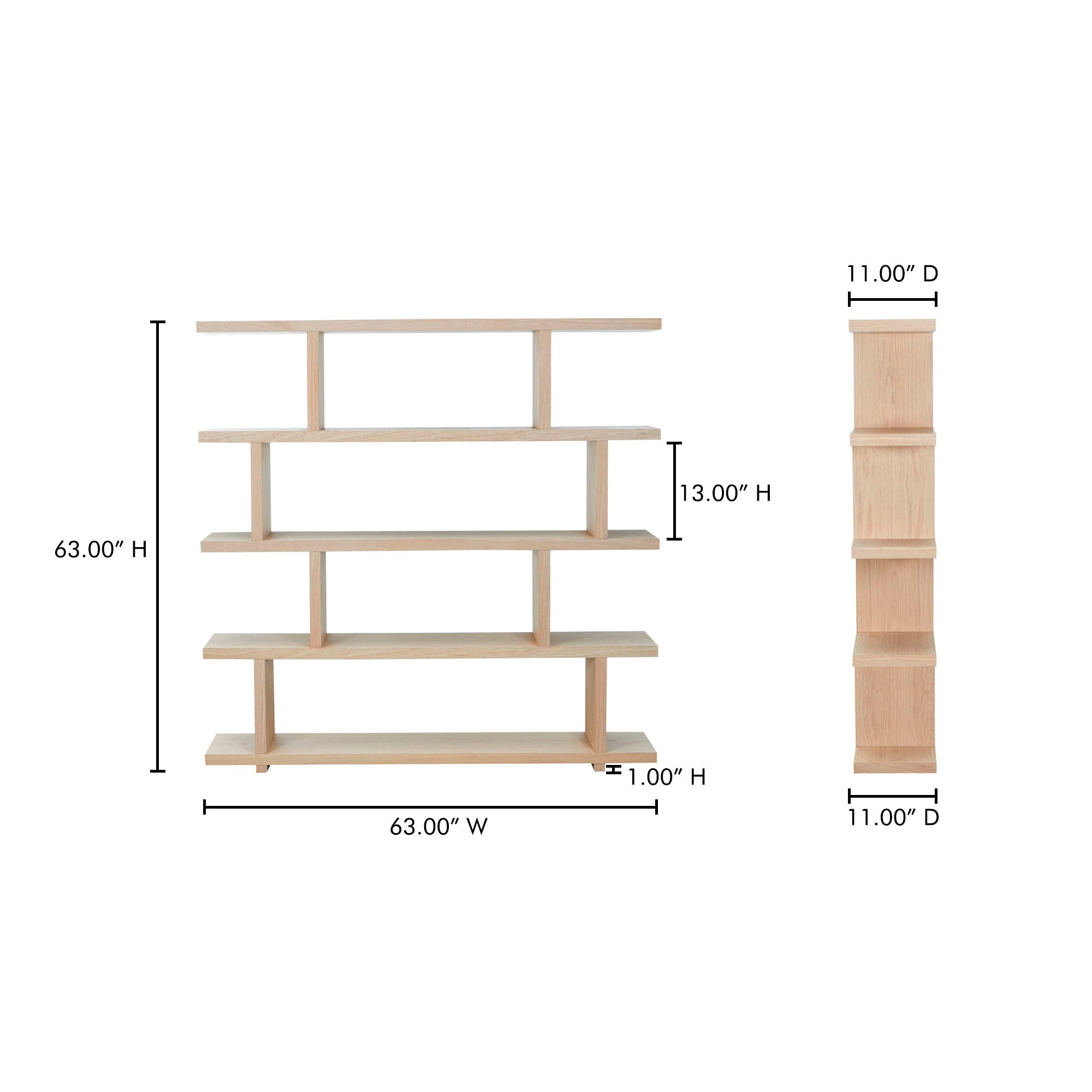 Miri - Large Shelf - White Wash Oak