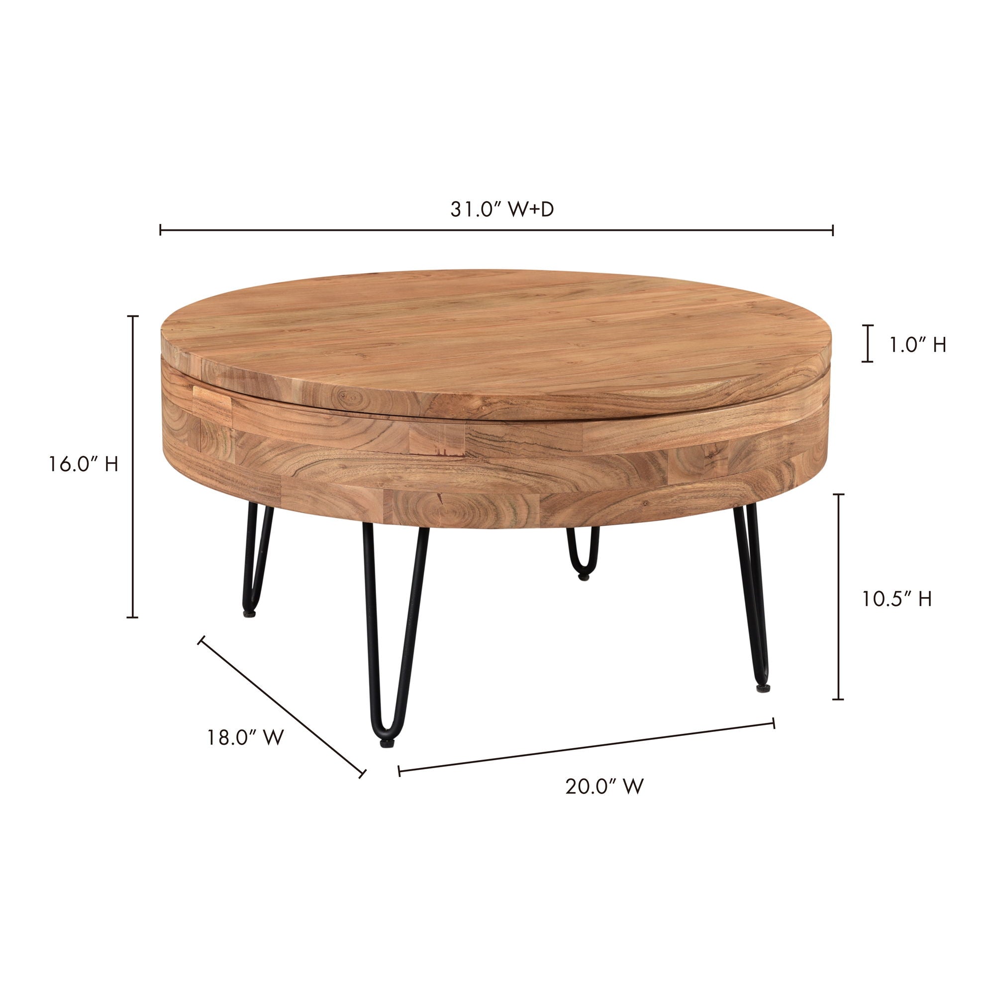 Privado - Storage Coffee Table - Natural