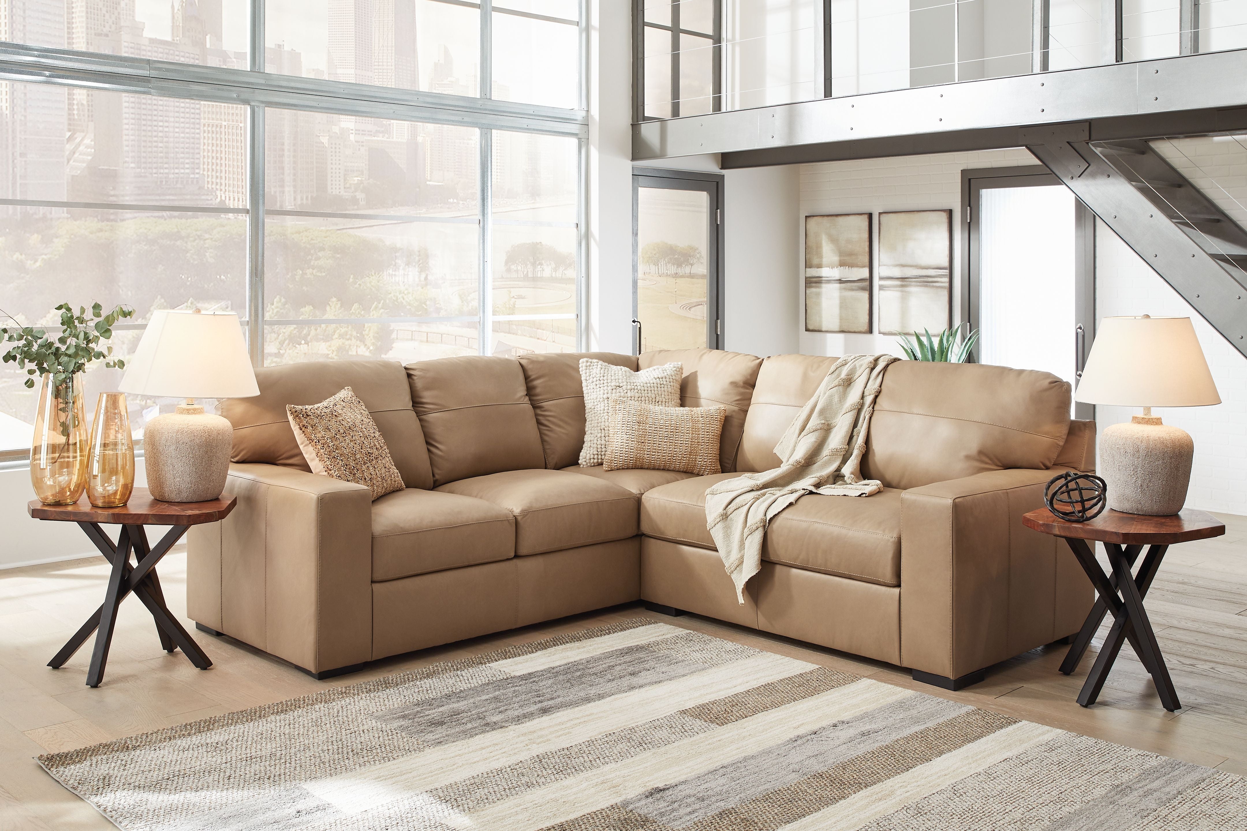 Bandon - Sectional - Leather Match