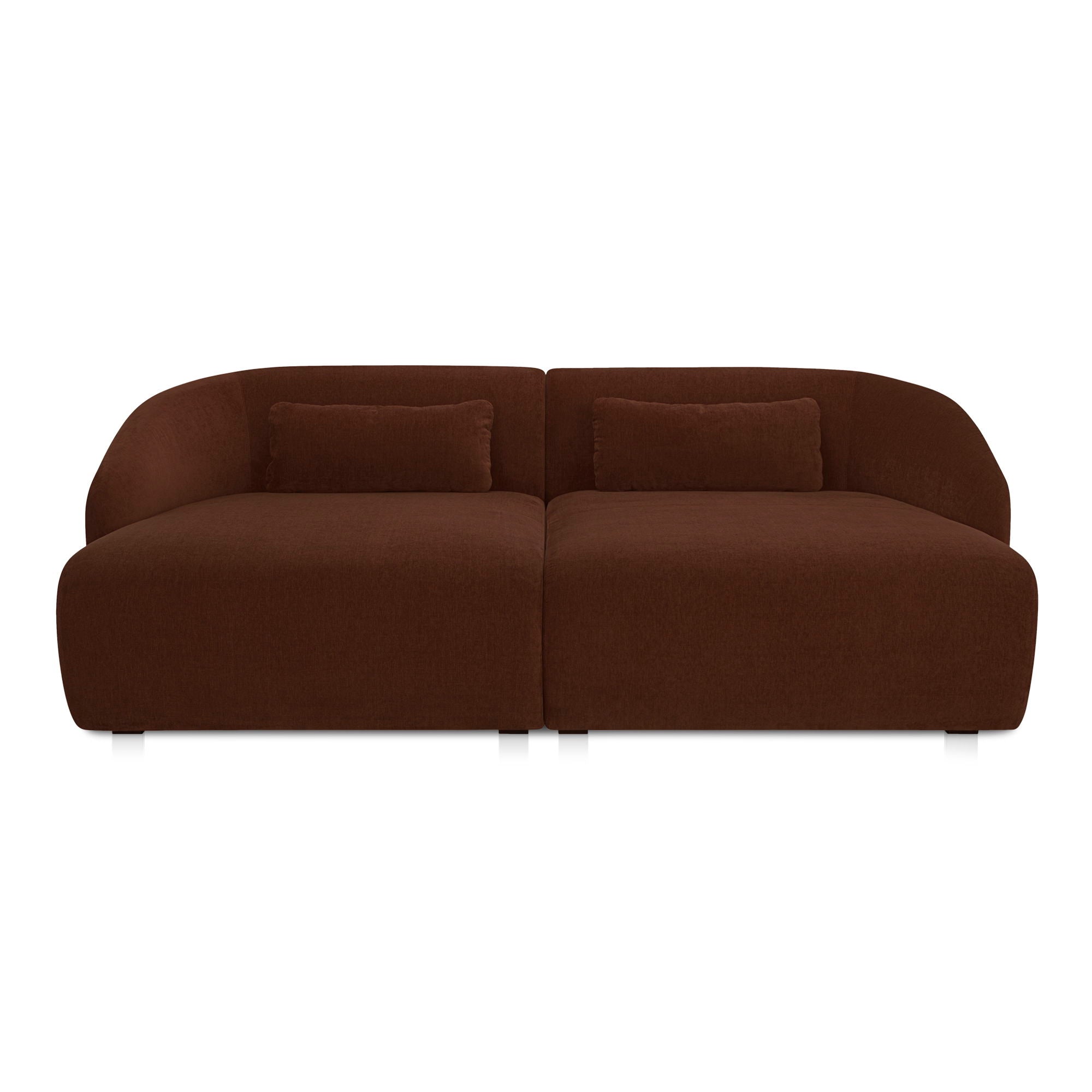 Amelia - Double Chaise Modular Sectional - Chestnut