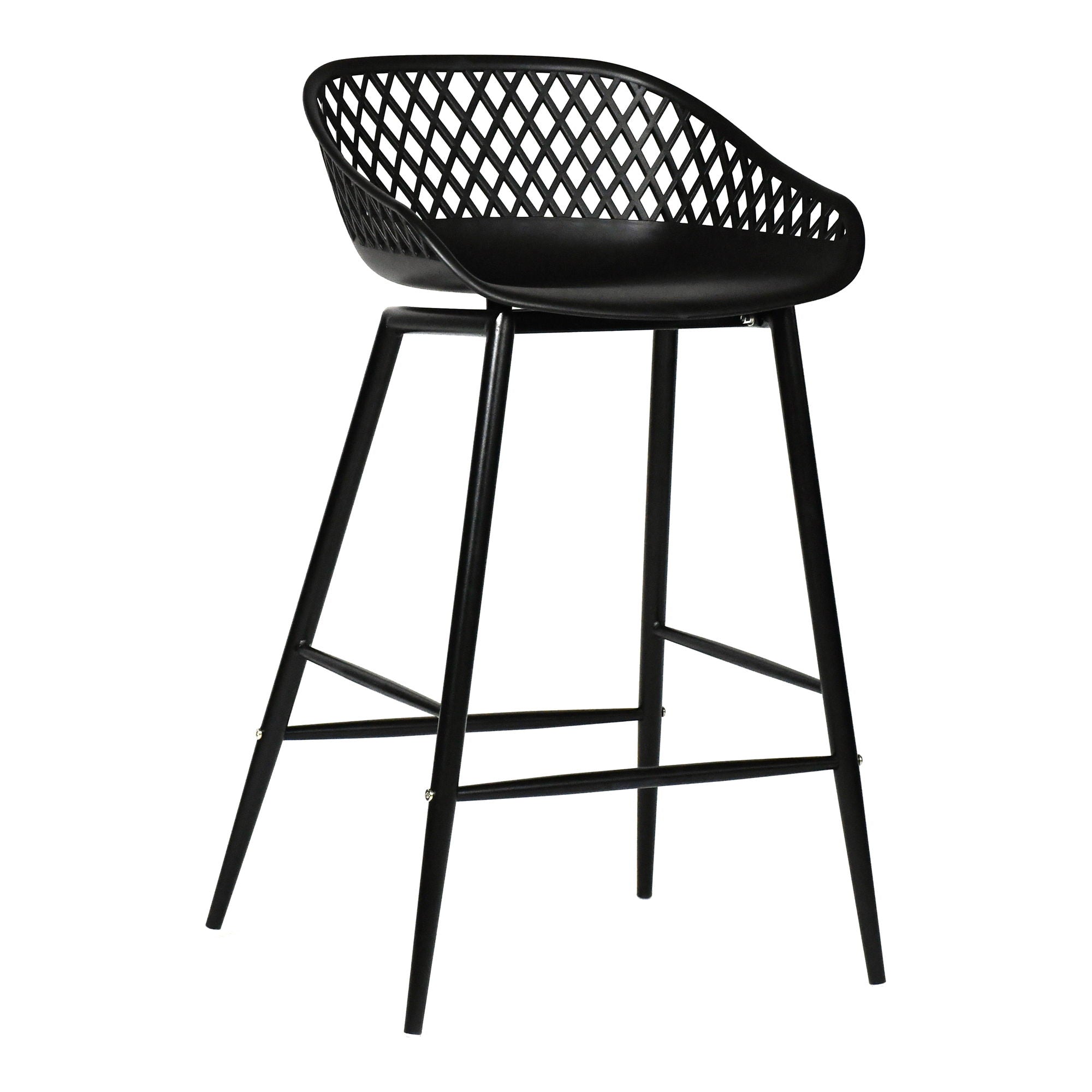 Piazza - Outdoor Counter Stool (Set of 2) - Black