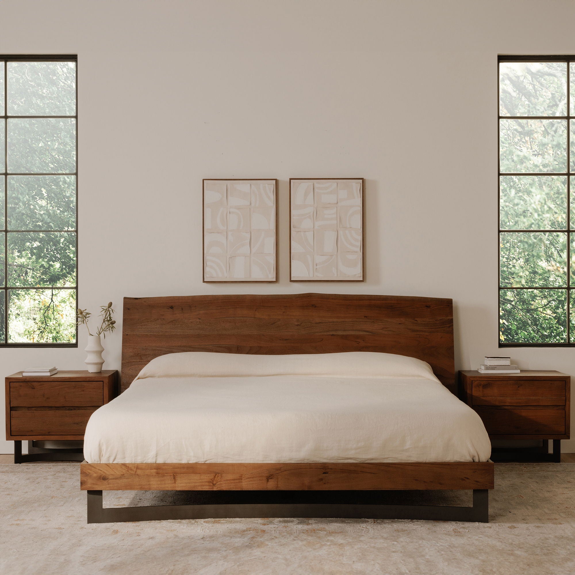 Bent - King Size Bed - Natural Stain