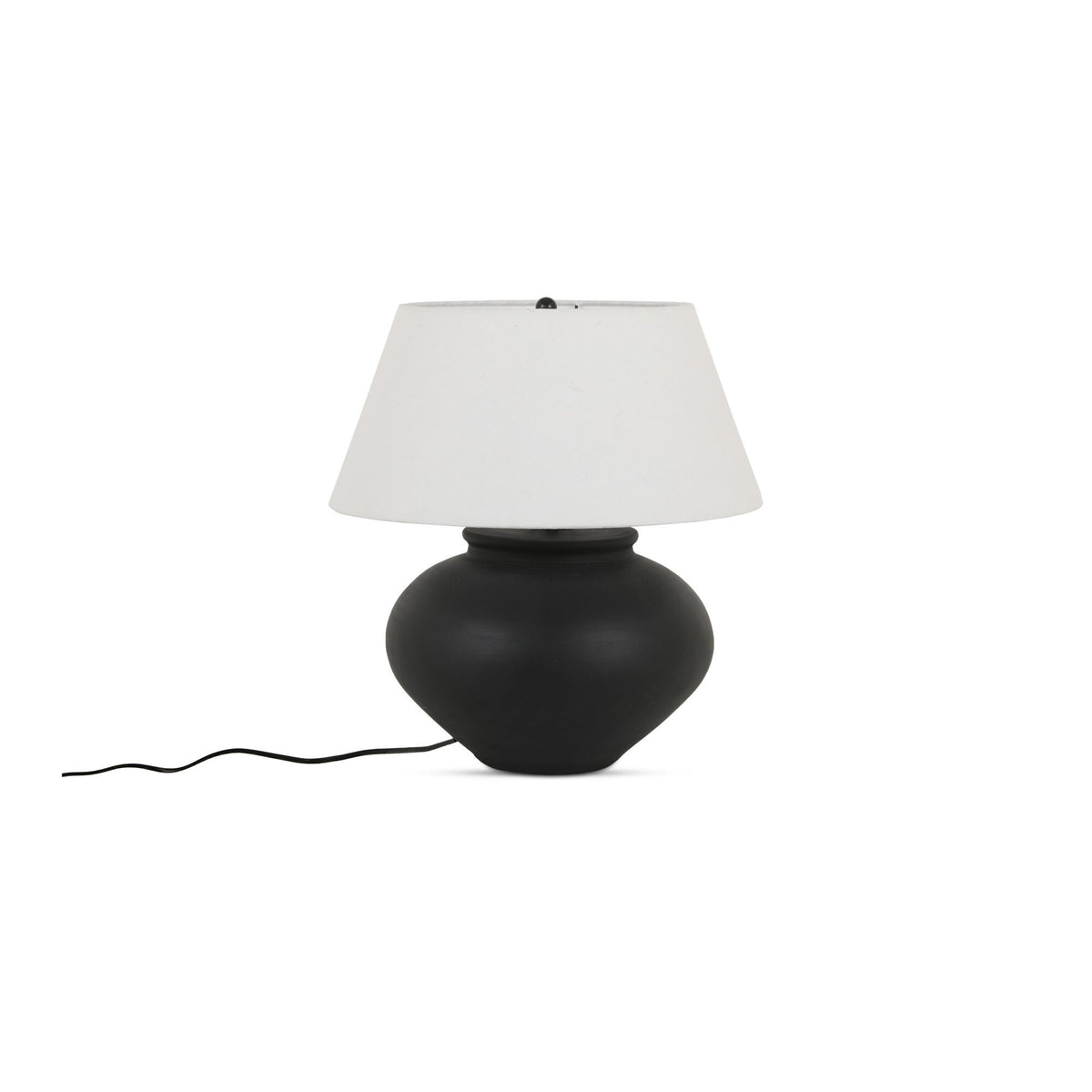 Olia - Table Lamp - Dark Brown / White
