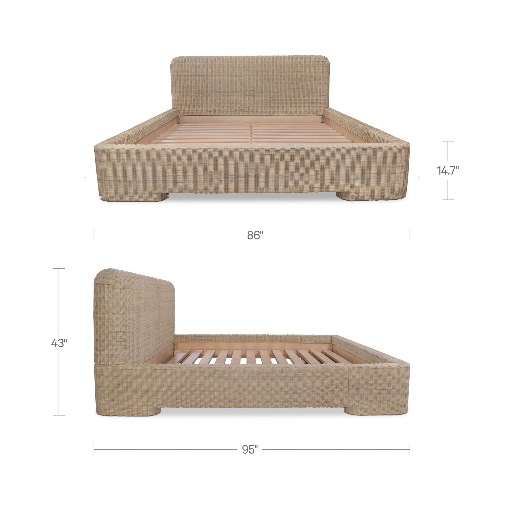 Claudia - Bed King - Natural
