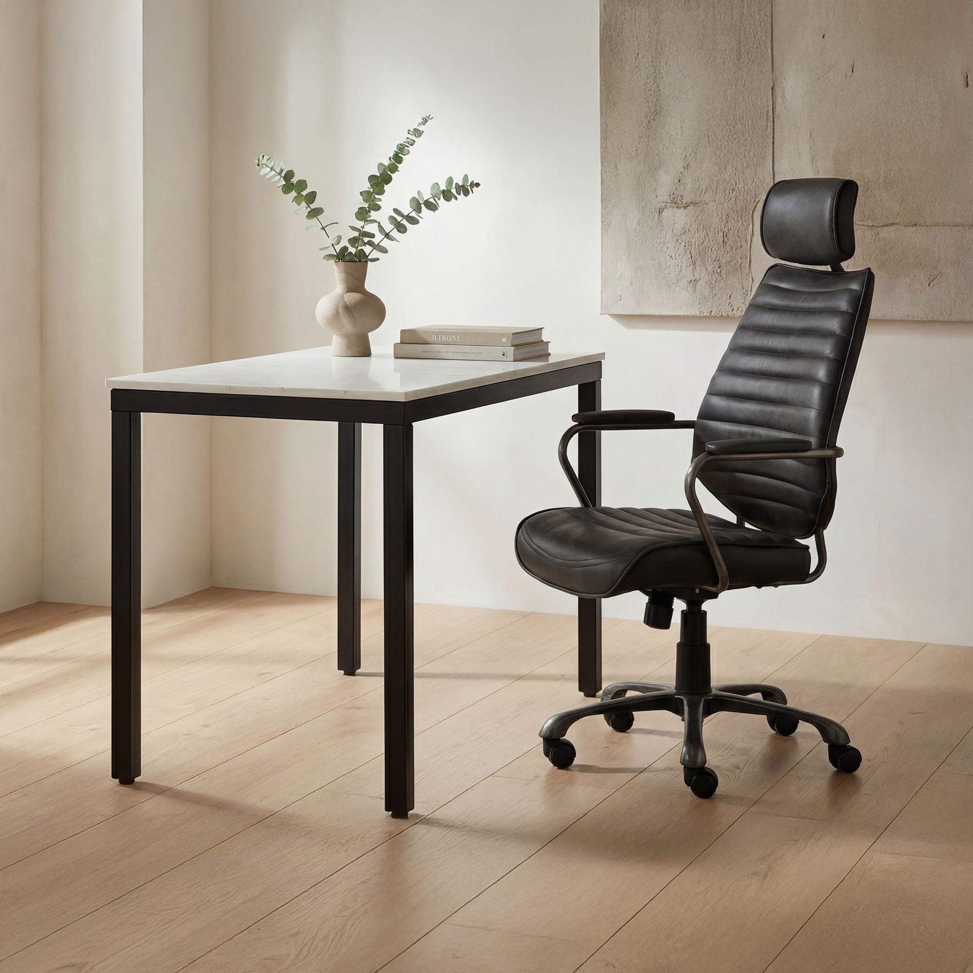 Parson - Marble Mini Desk - Black