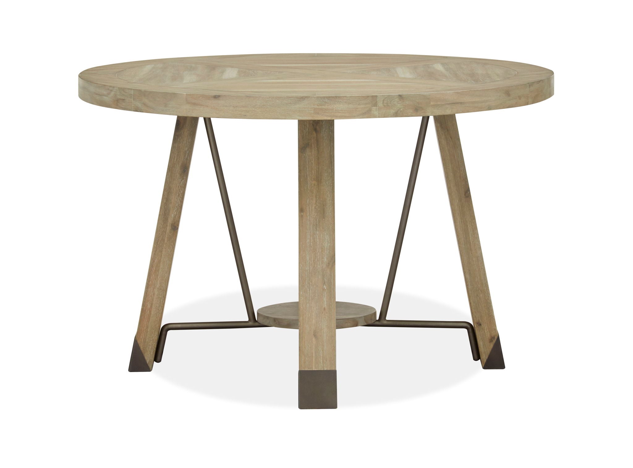 Ainsley - Round Dining Table - Cerused Khaki