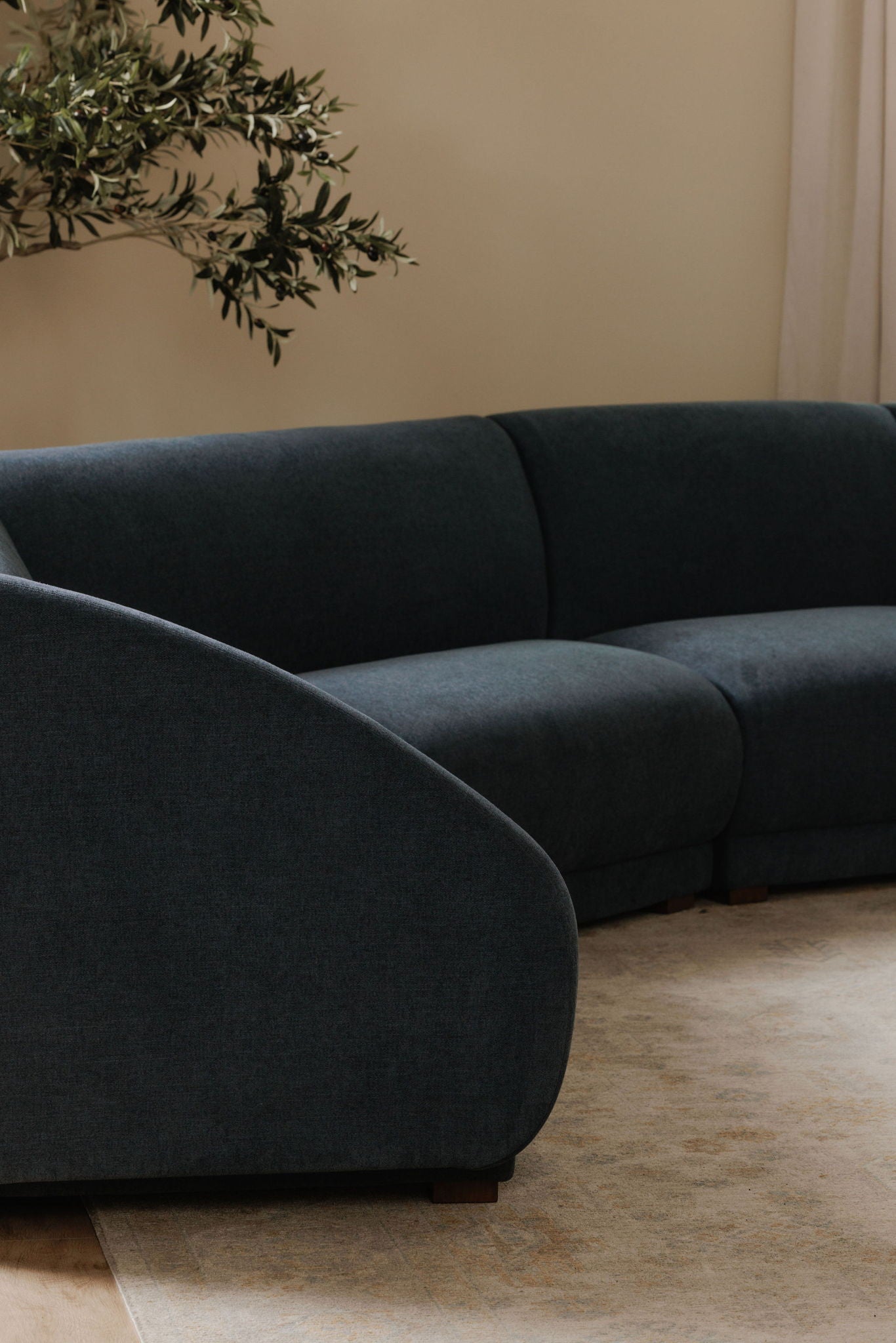Fraser - Left Arm Facing Sofa - Deep Blue