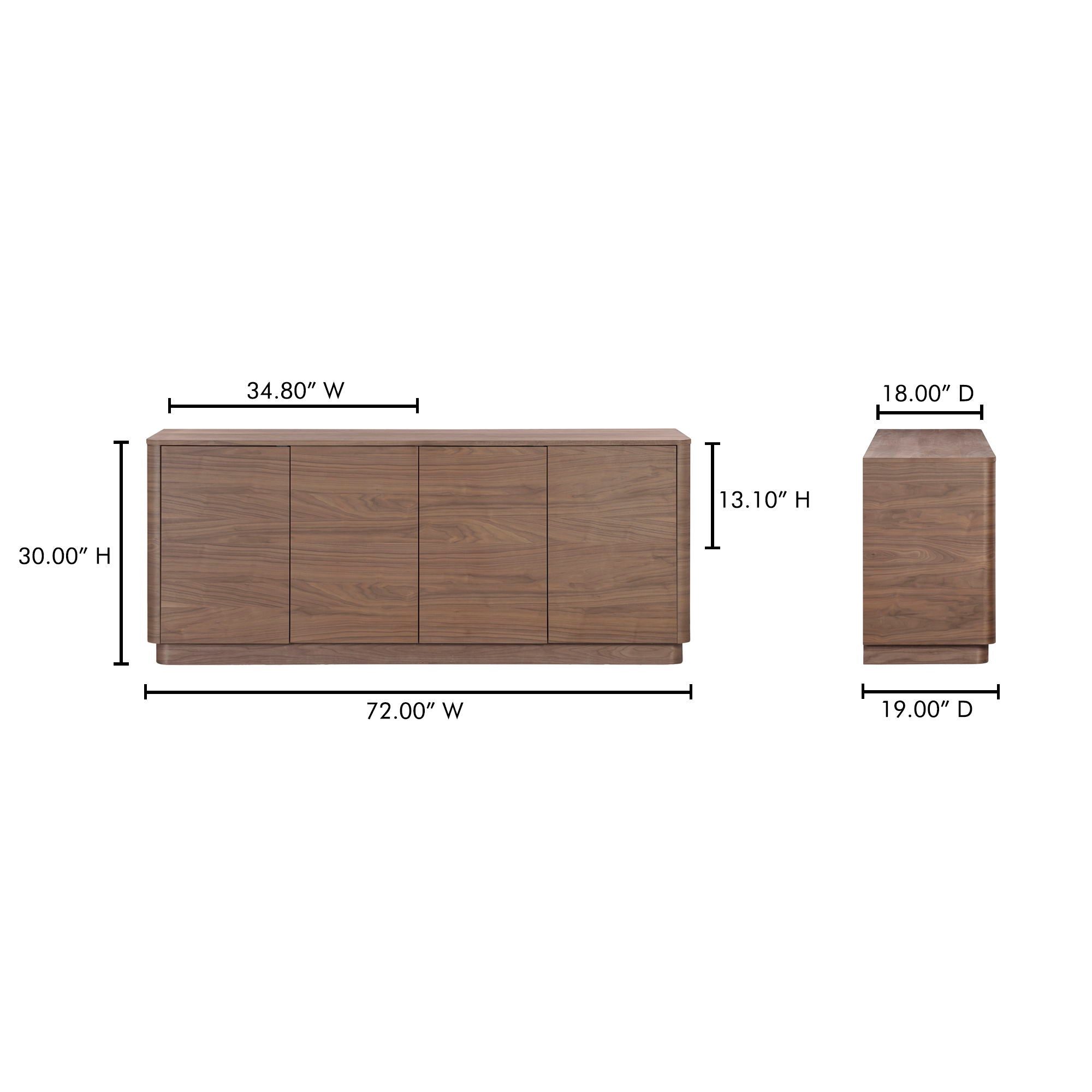 Round Off - Sideboard - Dark Brown