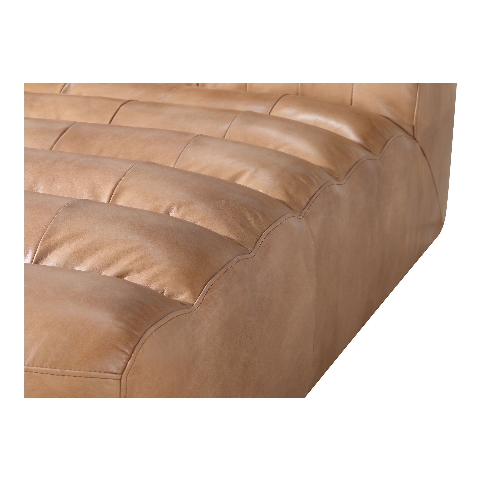 Ramsay - Leather Chaise - Light Brown