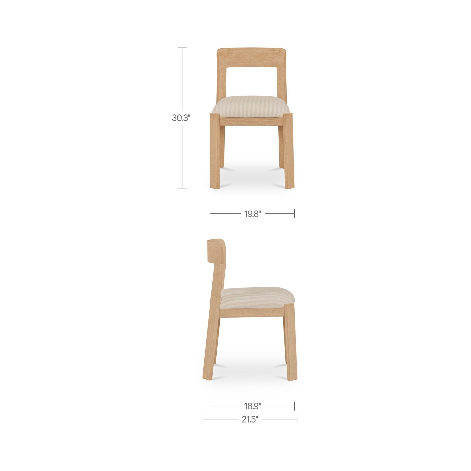 Oli - Dining Chair Stripe (Set of 2) - Multicolor