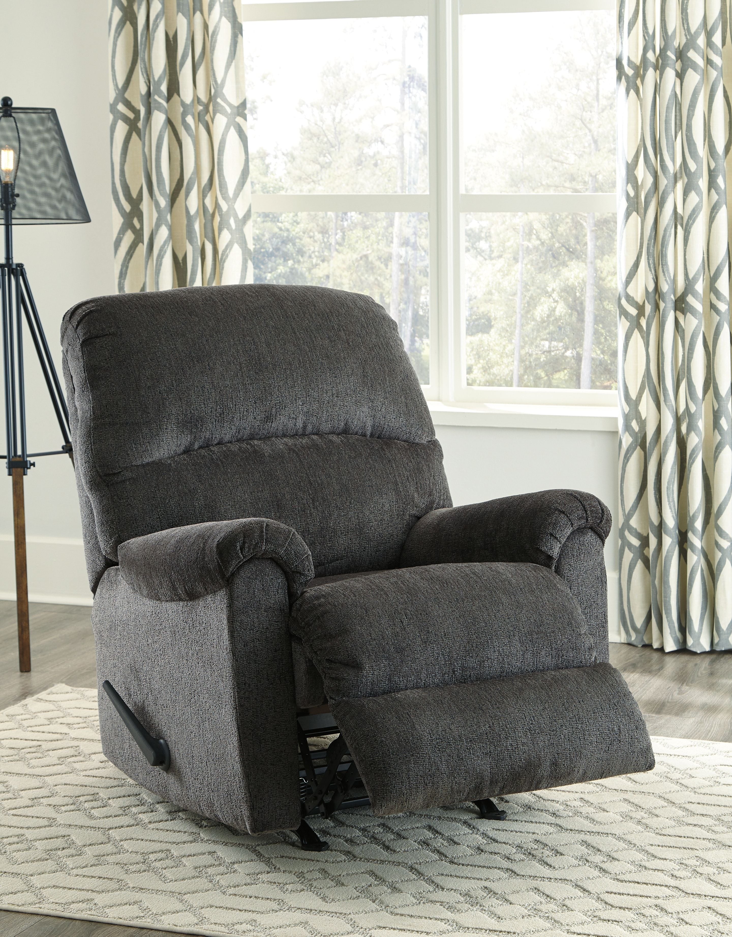 Ballinasloe - Smoke - Rocker Recliner - Fabric