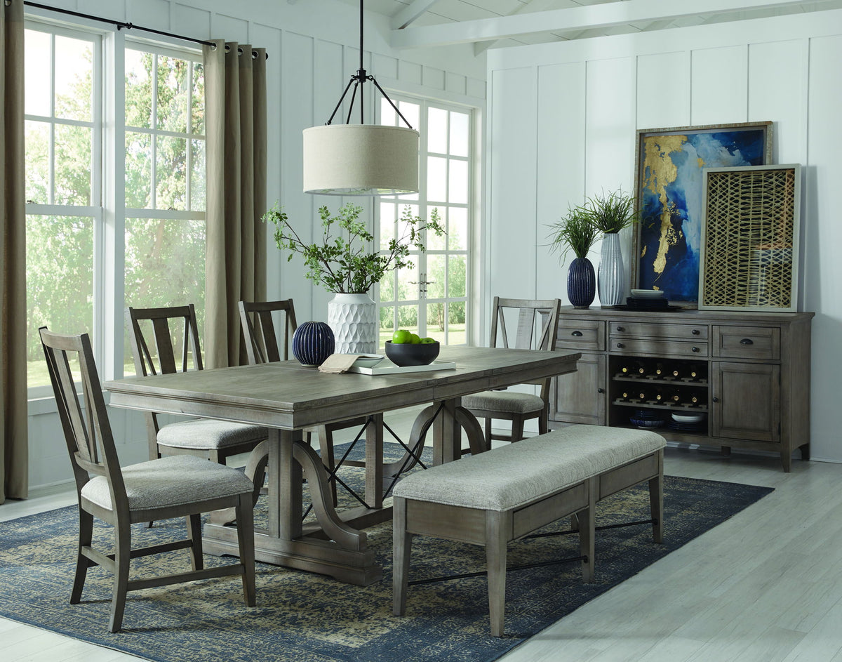 Paxton Place - Dining Side Chair With Upholstered Seat (Set of 2) - Dovetail Gray