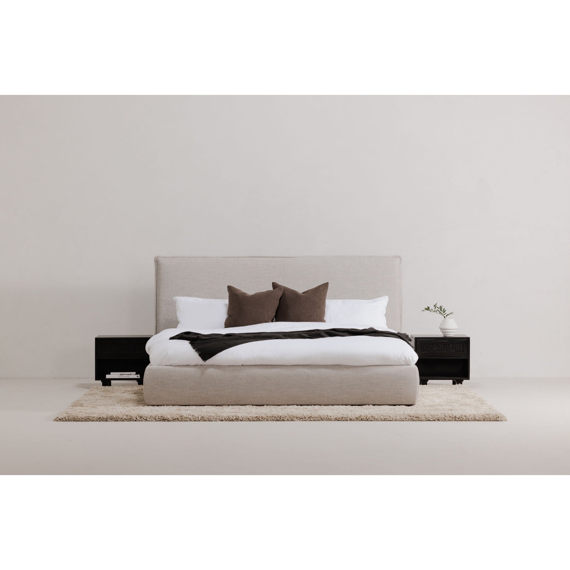 Luzon - King Bed - Light Gray