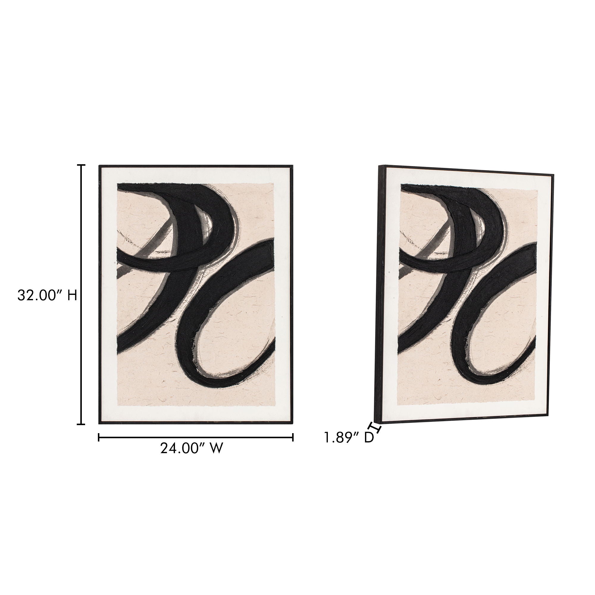 Poet - Framed Painting - Beige