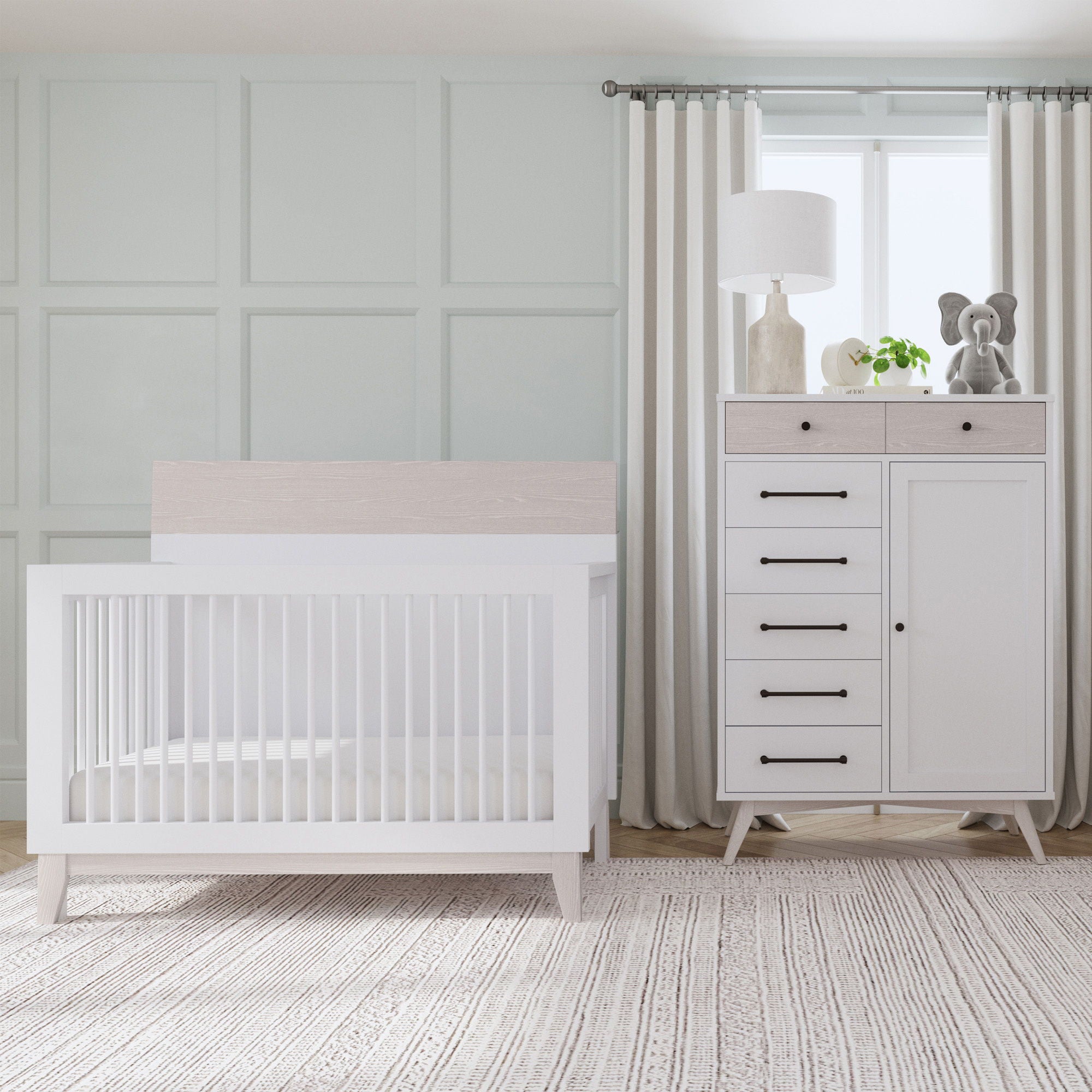 Rowan - Convertible Crib - Ash Linen