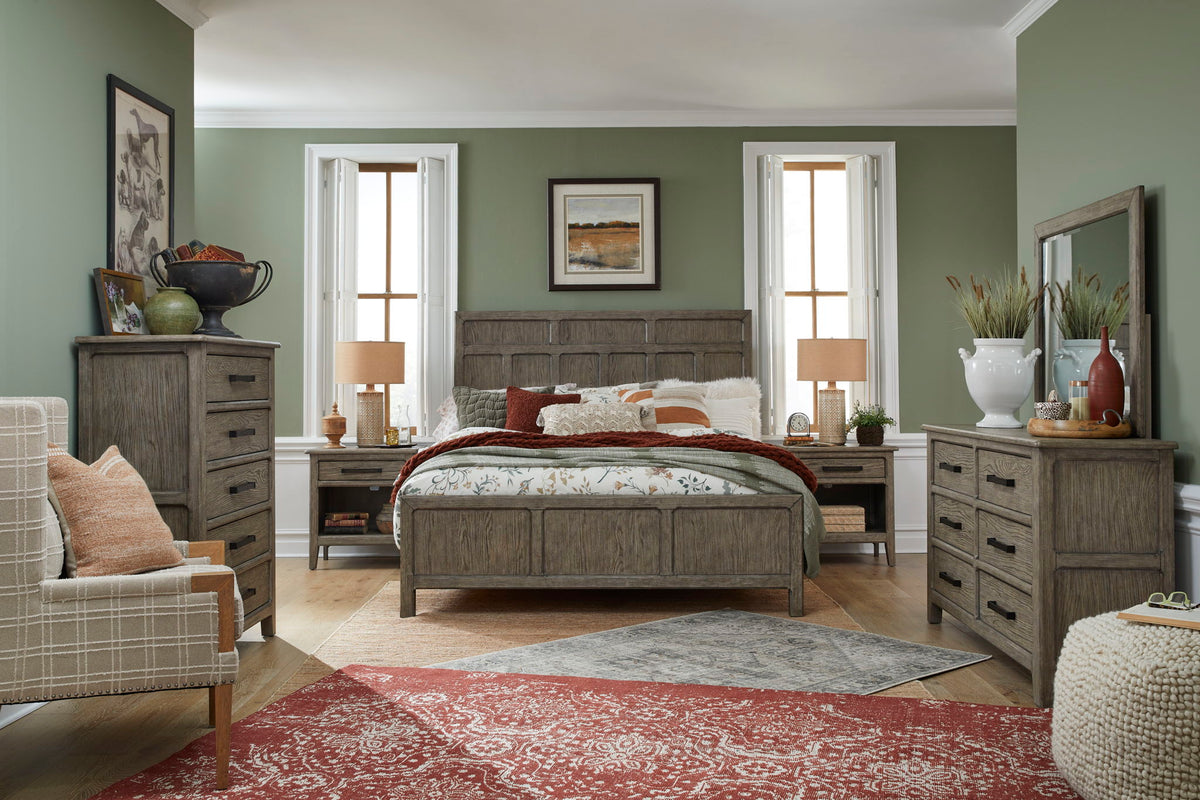 Claremont - Queen Panel Bed - Smokey Taupe