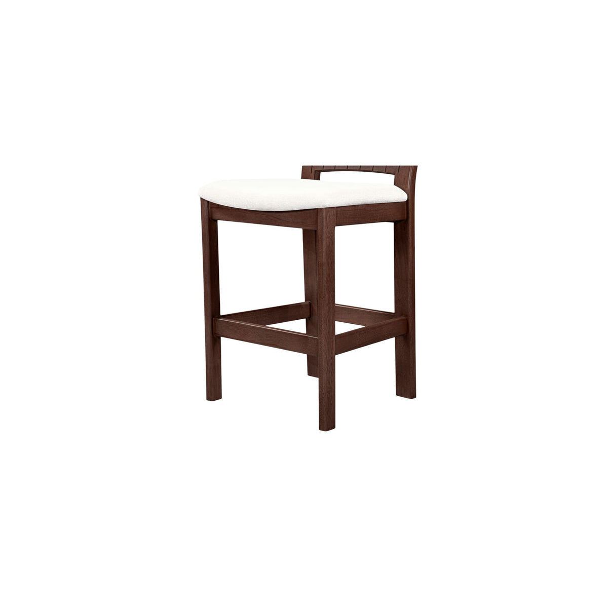Emil - Counter Stool - Cream / White / Dark Brown