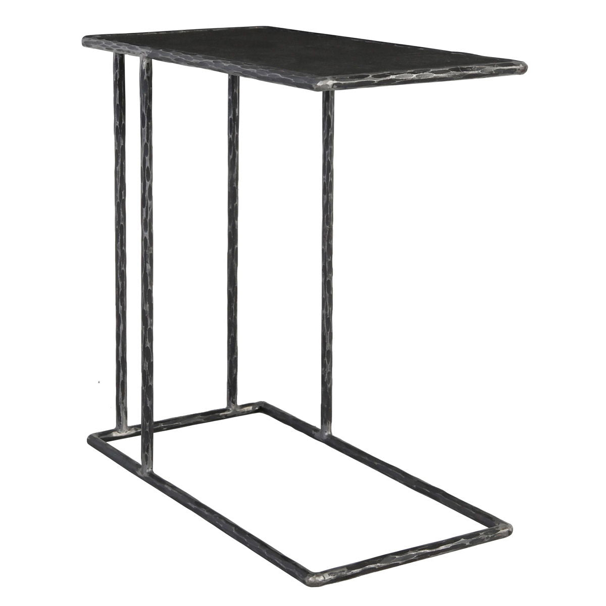 Arlo - Accent Table Hammered Metal - Blue Stone