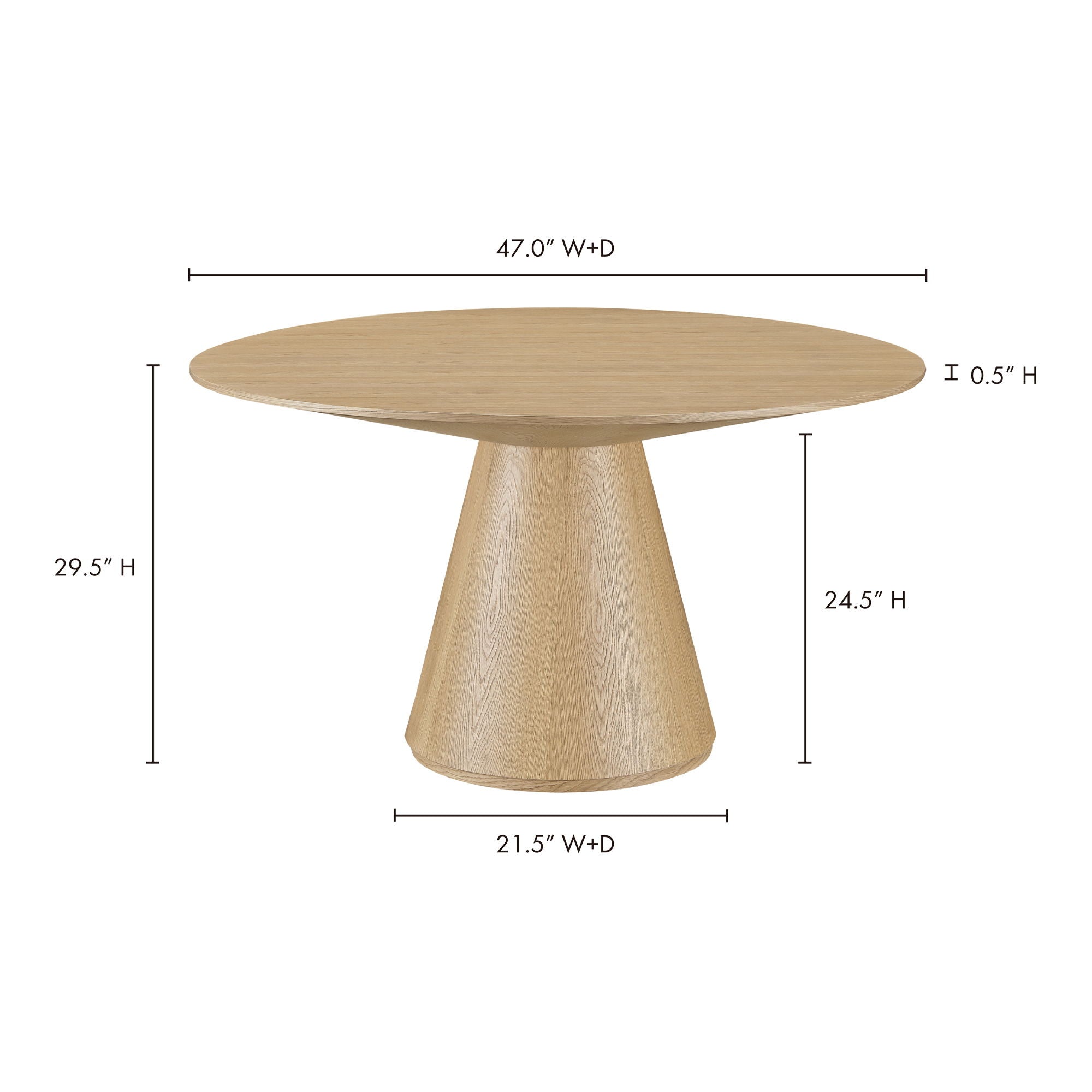 Otago - Round Dining Table - Natural
