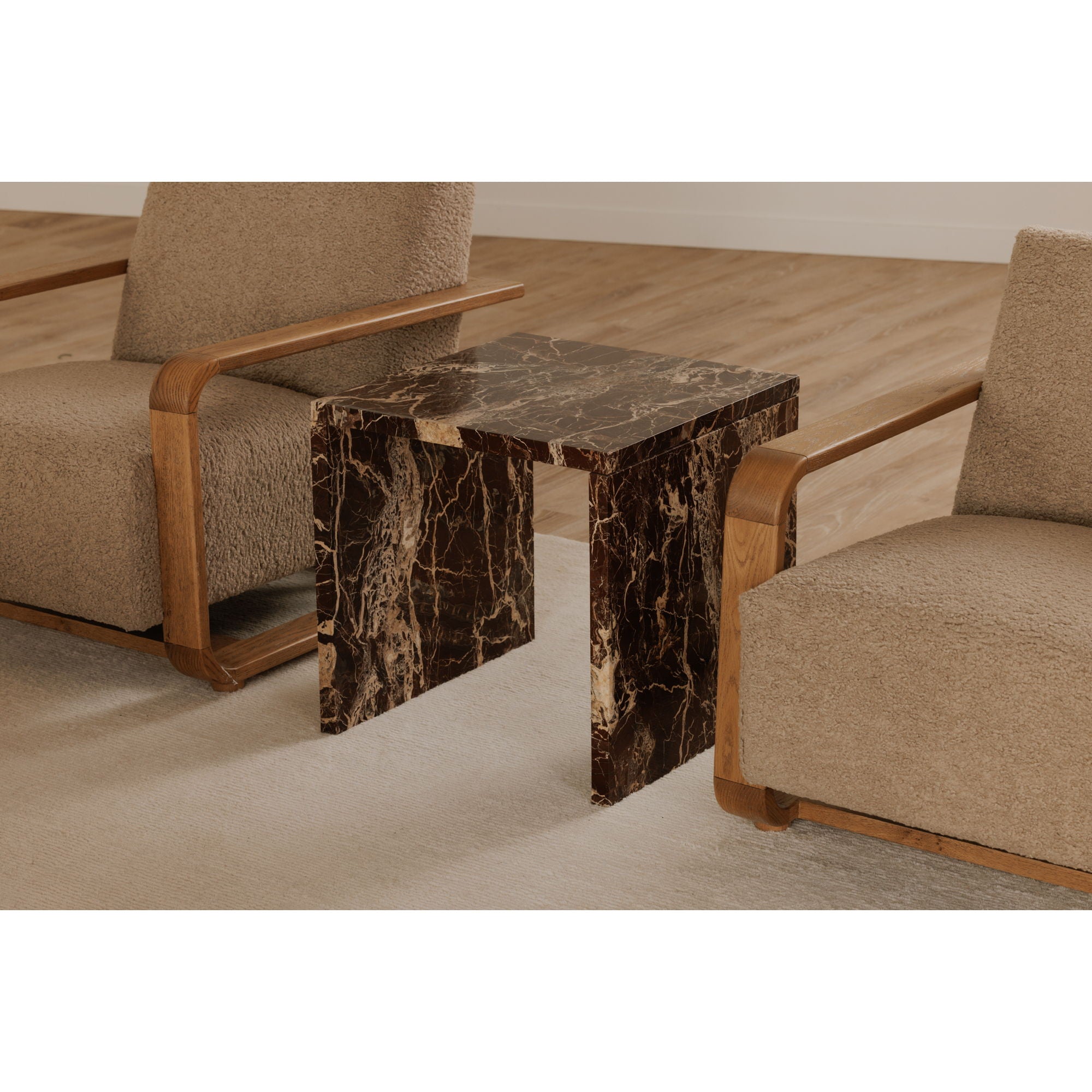 Rosa - Accent Table - Rosso Levanto Marble