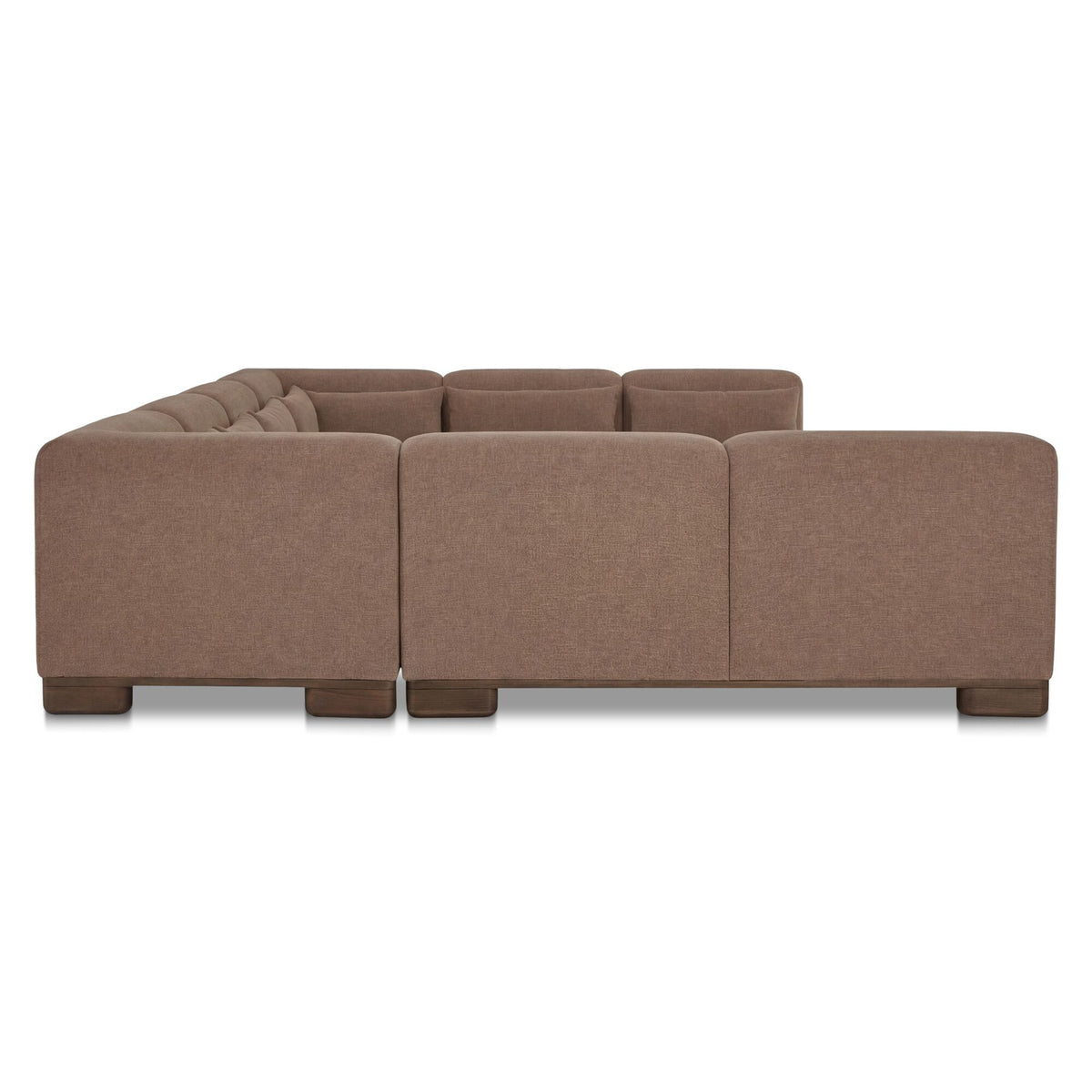 June - U Shaped Modular Sectional - Dark Brown