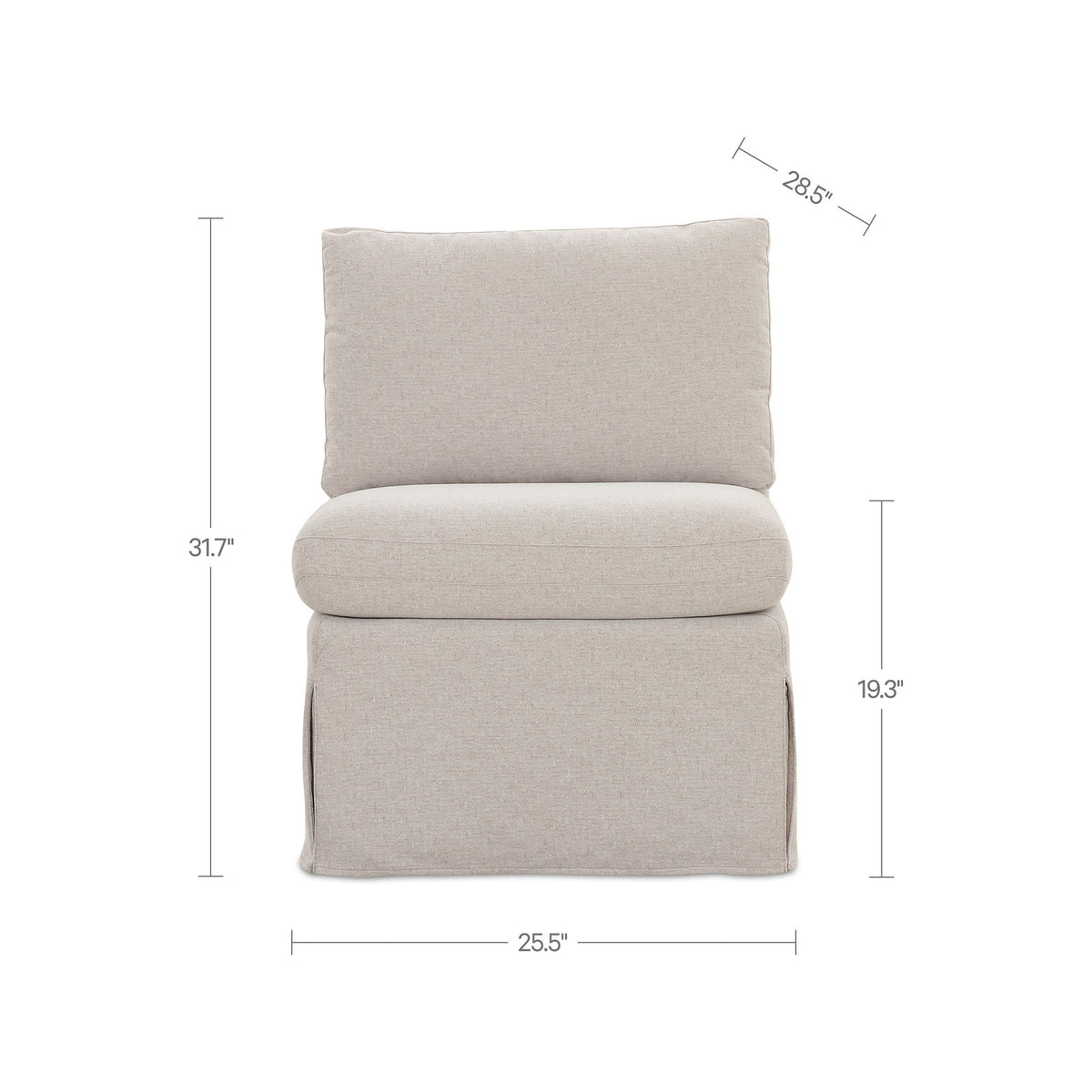 Fable - Slipcover Dining Slipper Chair - Beige