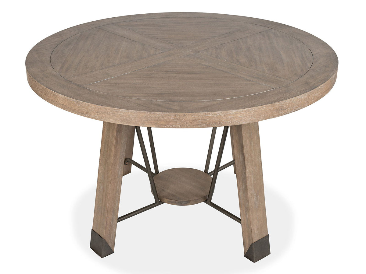 Ainsley - Round Dining Table - Cerused Khaki