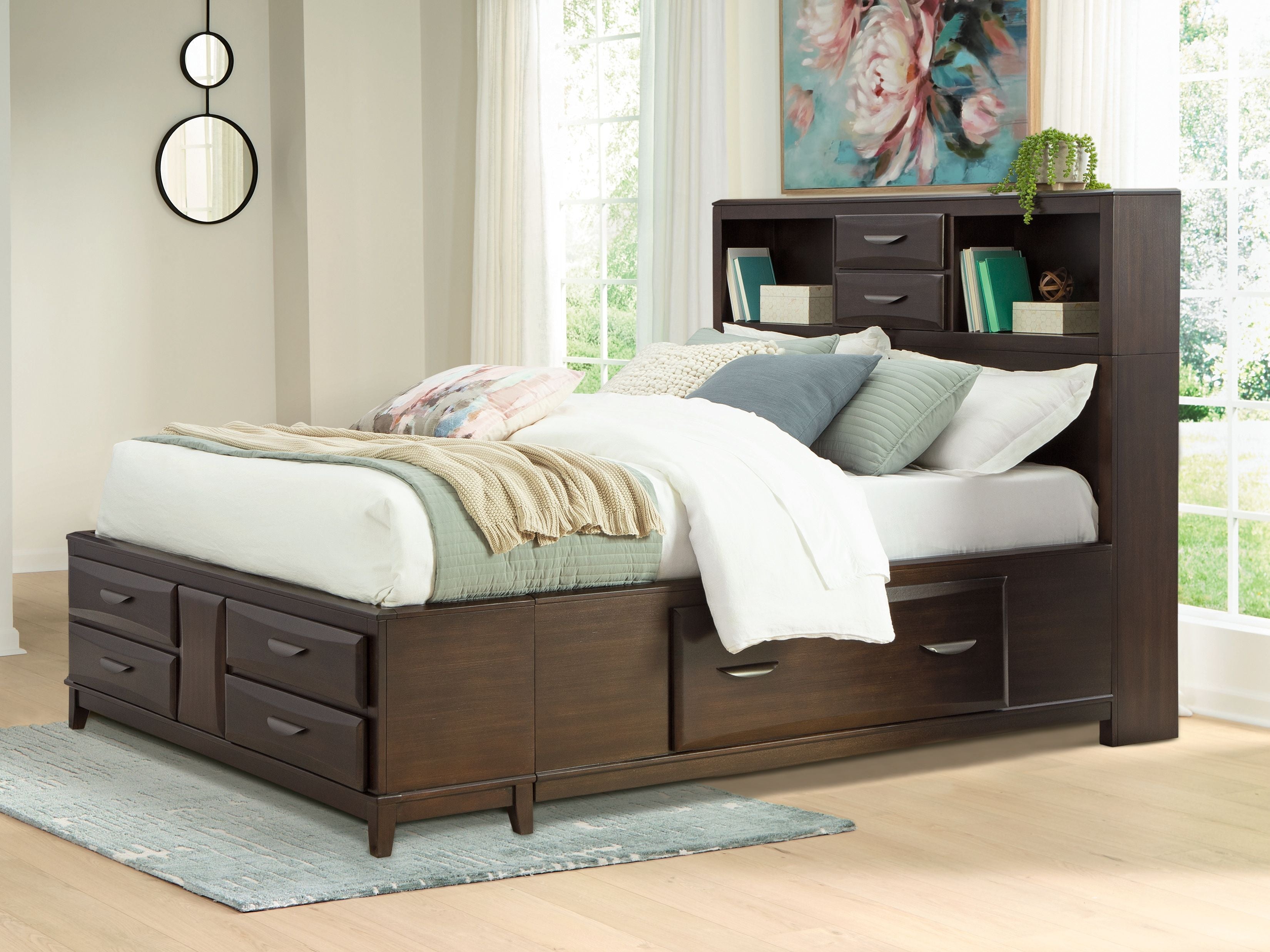 Vanmore Queen Storage Bed - Dark Brown Vanmore Queen Storage Bed - Dark Brown
