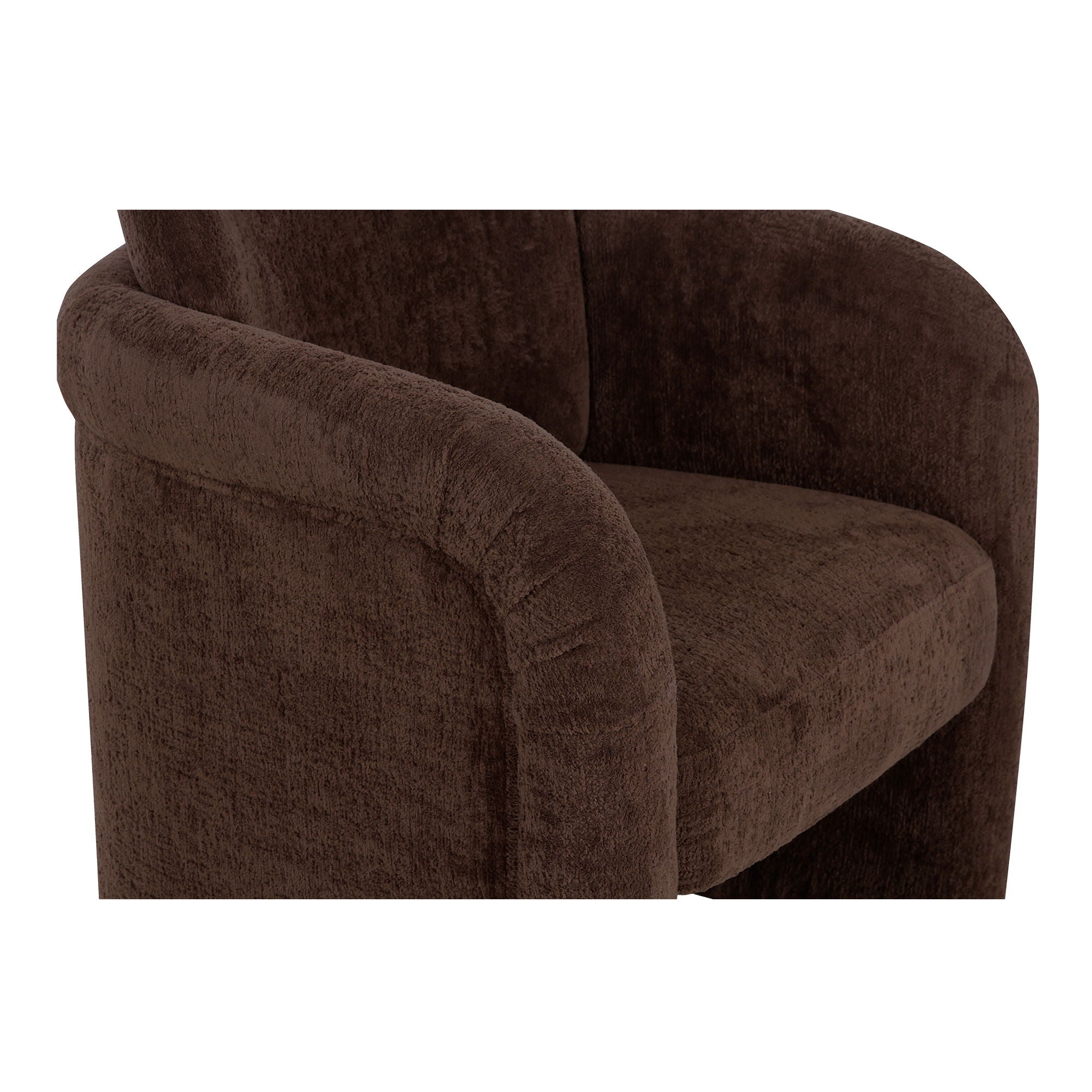 Mesto - Rolling Dining Chair - Dark Brown
