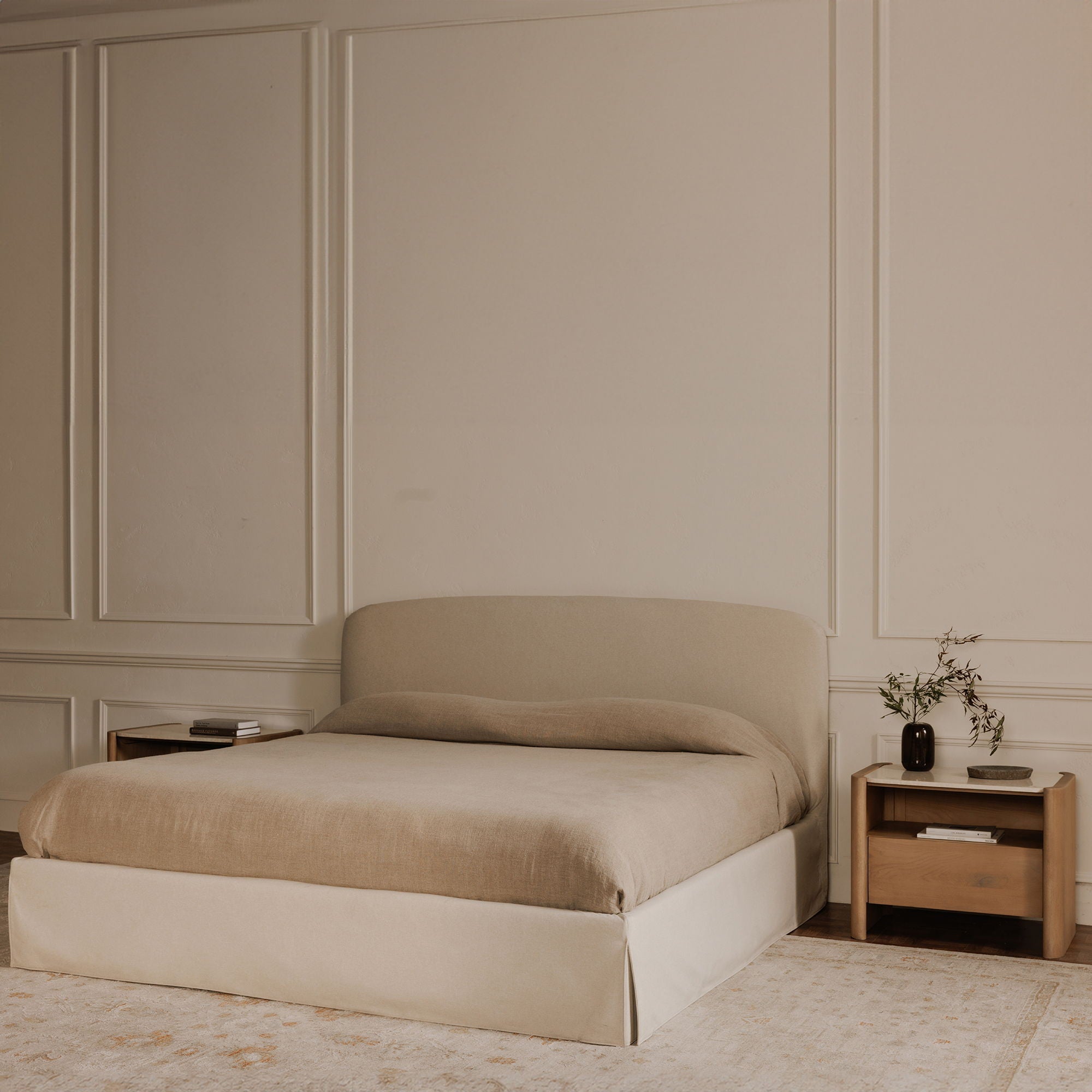 Joan - King Storage Bed - Cream