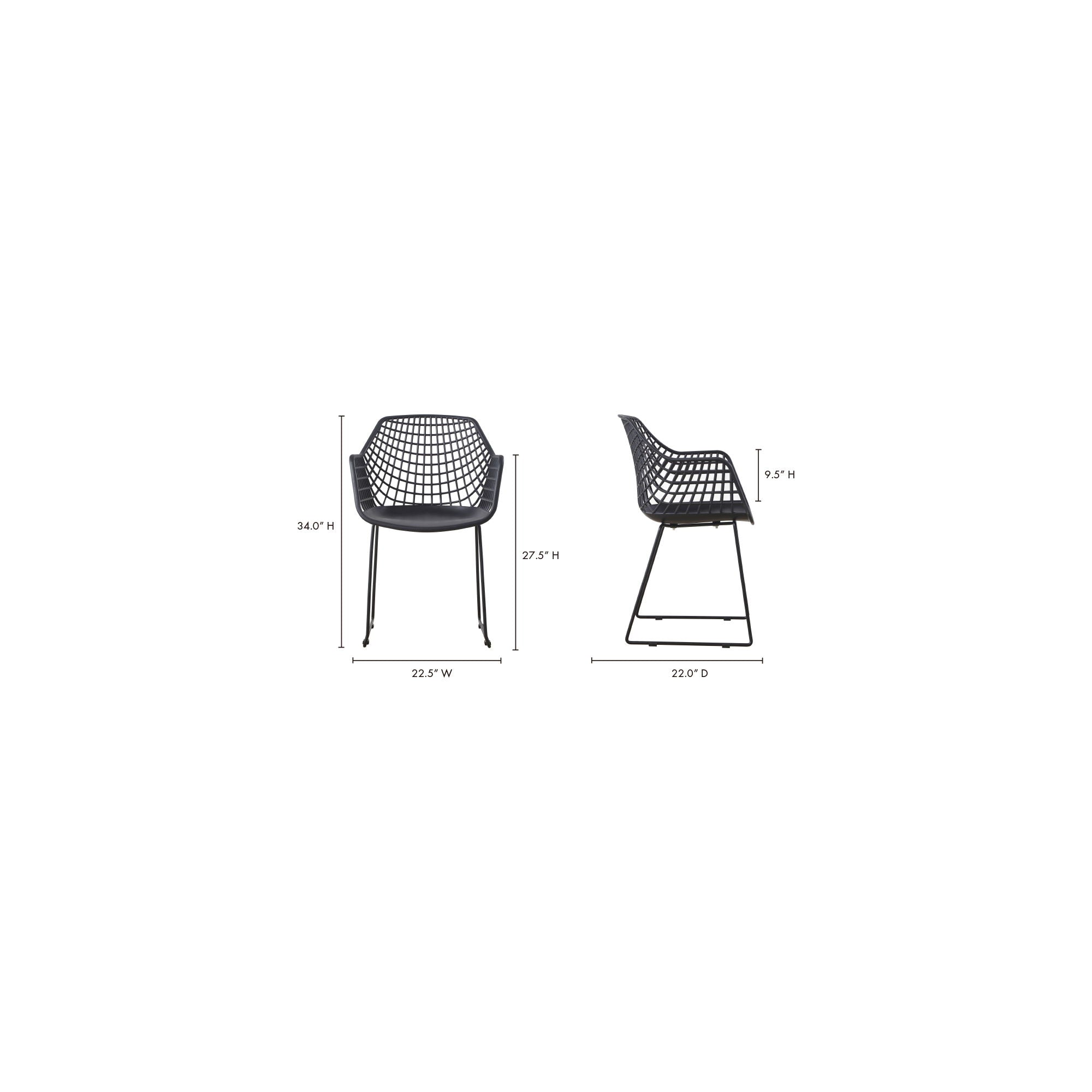 Honolulu - Chair (Set of 2) - Black