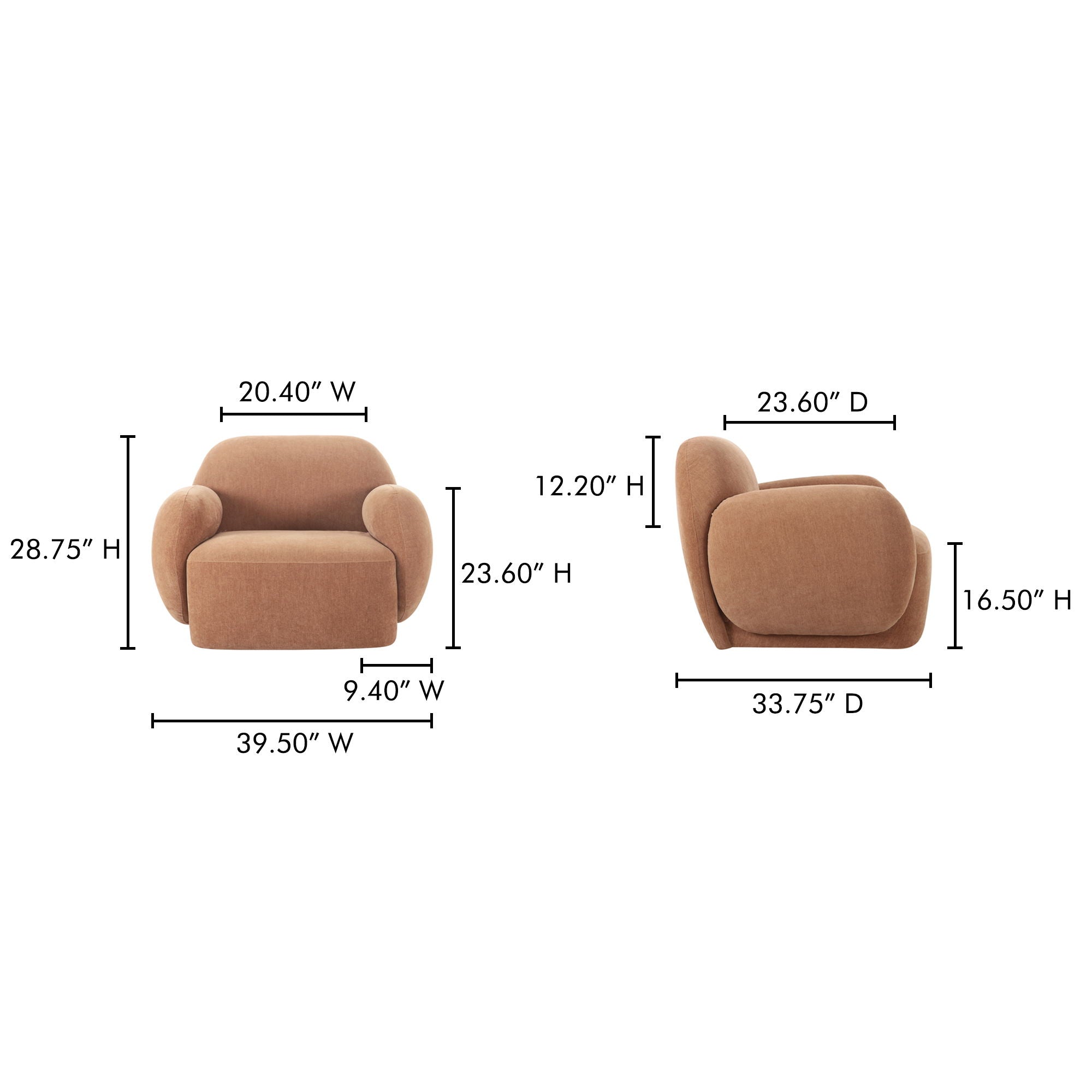 Hazel - Lounge Chair - Light Brown