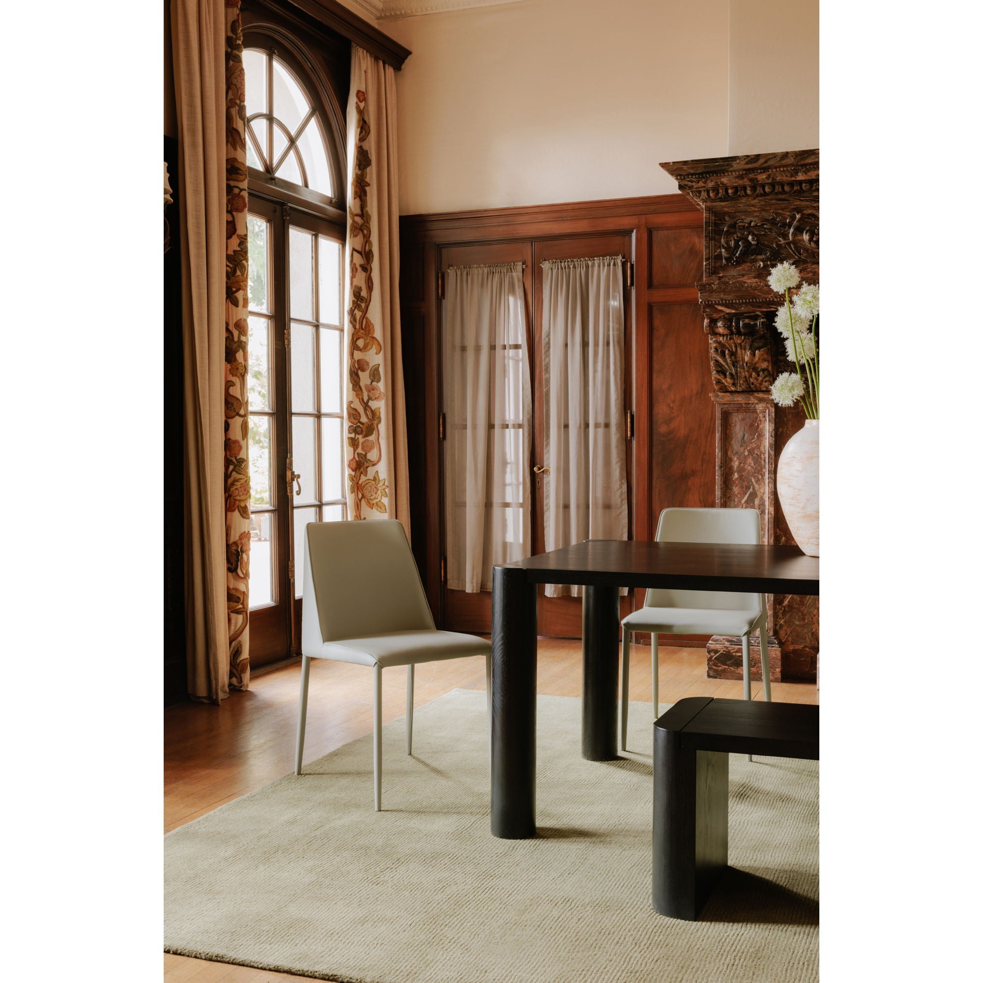 Post - Small Dining Bench - Black Oak