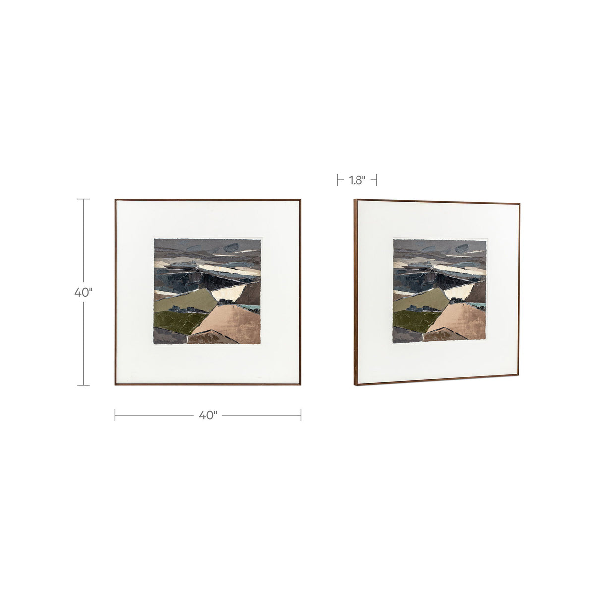 Vale - Framed Painting - Light Brown