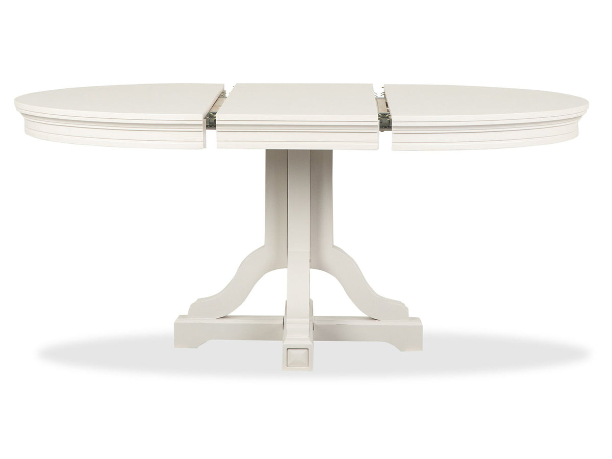 Willowbrook - Extendable 48" Round Dining Table - Egg Shell White