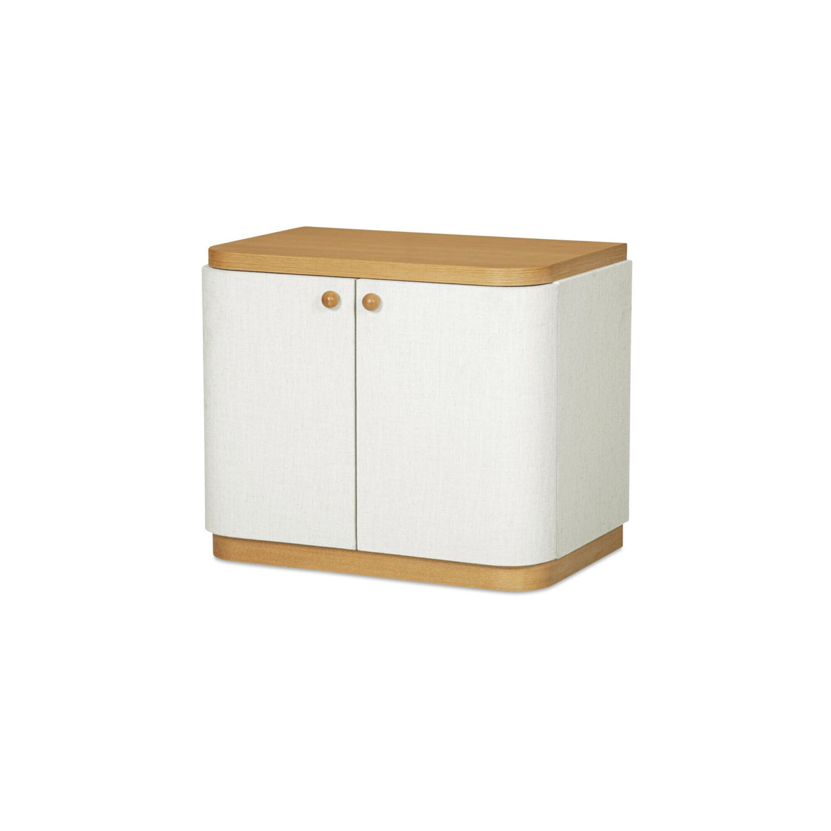 Simone - Nightstand - Cream / White / Light Brown